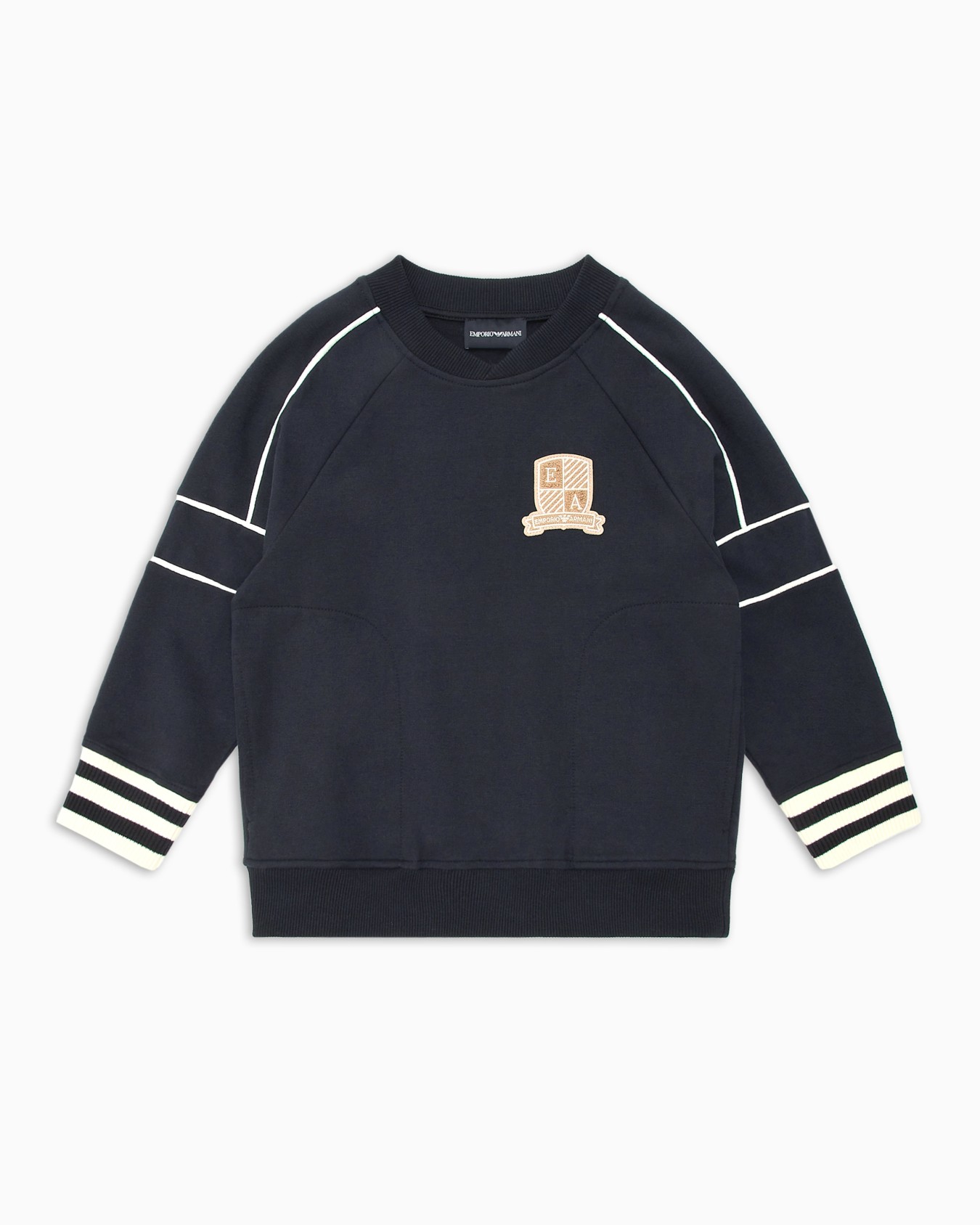 Sweat-shirt surdimensionné en jersey avec écusson blason logo Diapositive 0