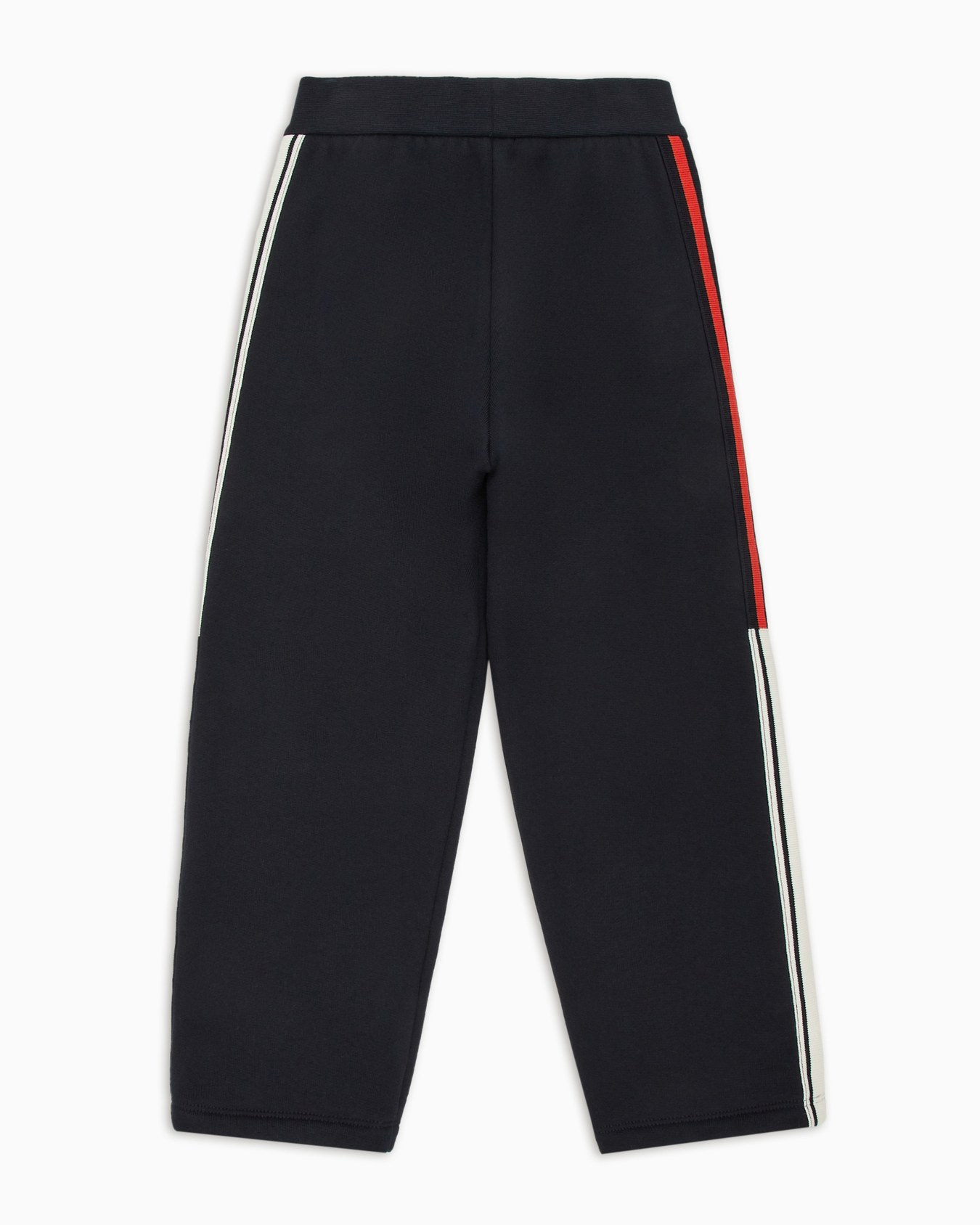 Pantalon ample avec cordon de serrage en tissu molletonné avec bandes latérales Diapositive 2