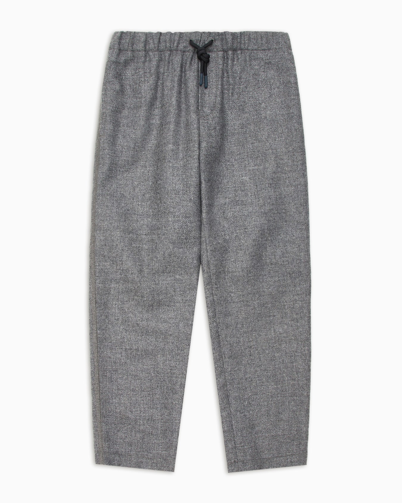 Pantalones con cordón en la cintura en mezcla de lana con parche de escudo con logotipo Diapositiva 0