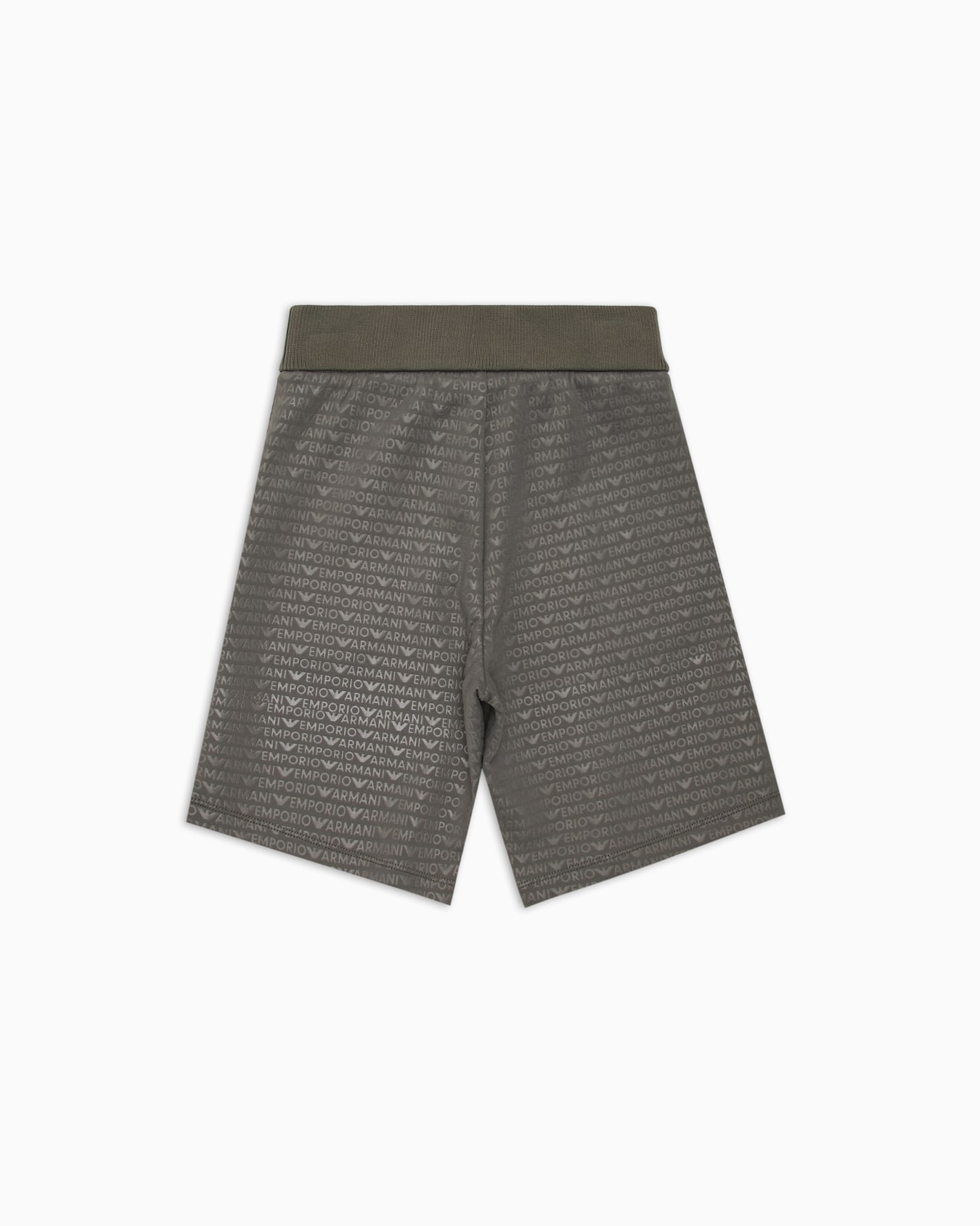Loose-fit jersey Bermuda shorts with drawstring and all-over logo lettering Slide 2