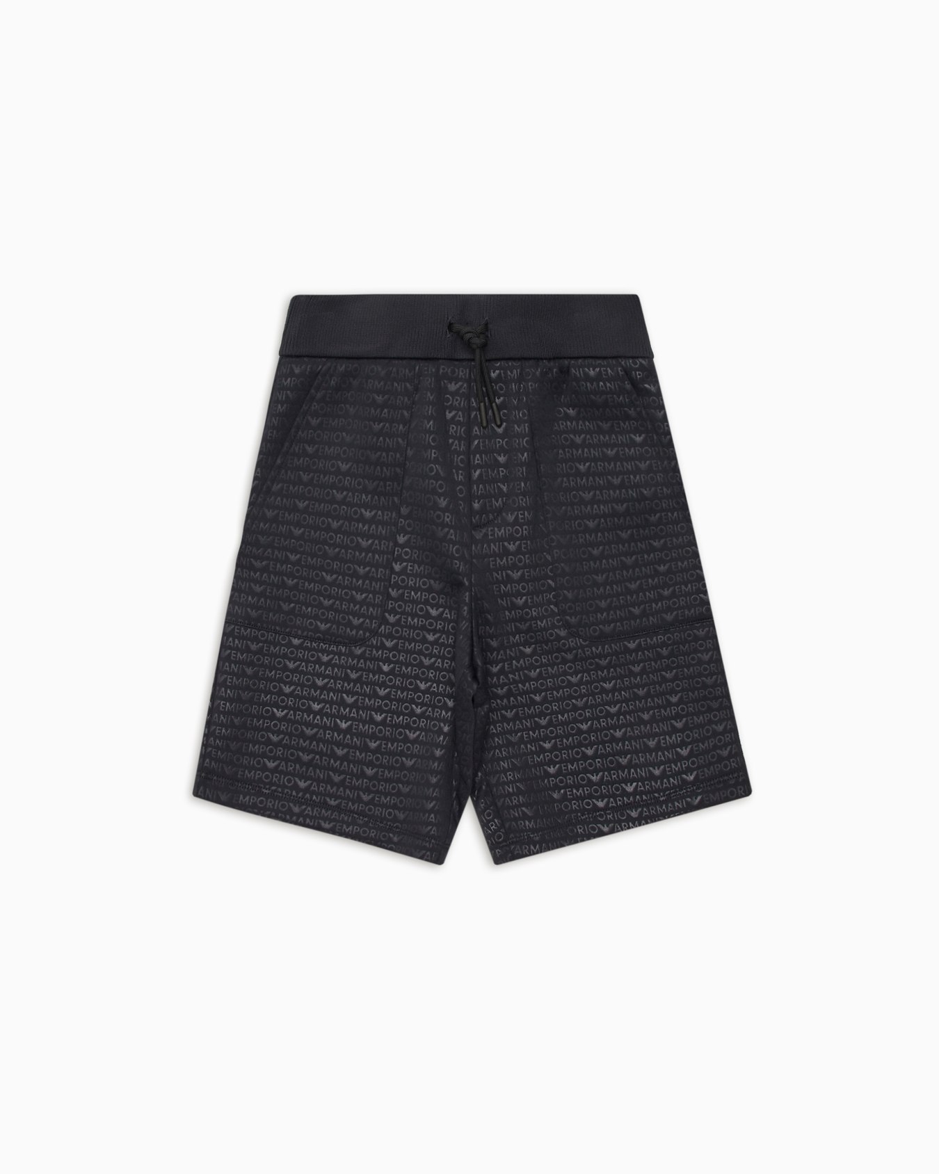 Bermudashorts in Loose Fit mit Tunnelzug aus Jersey mit Allover-Logo-Schriftzug Folie 0