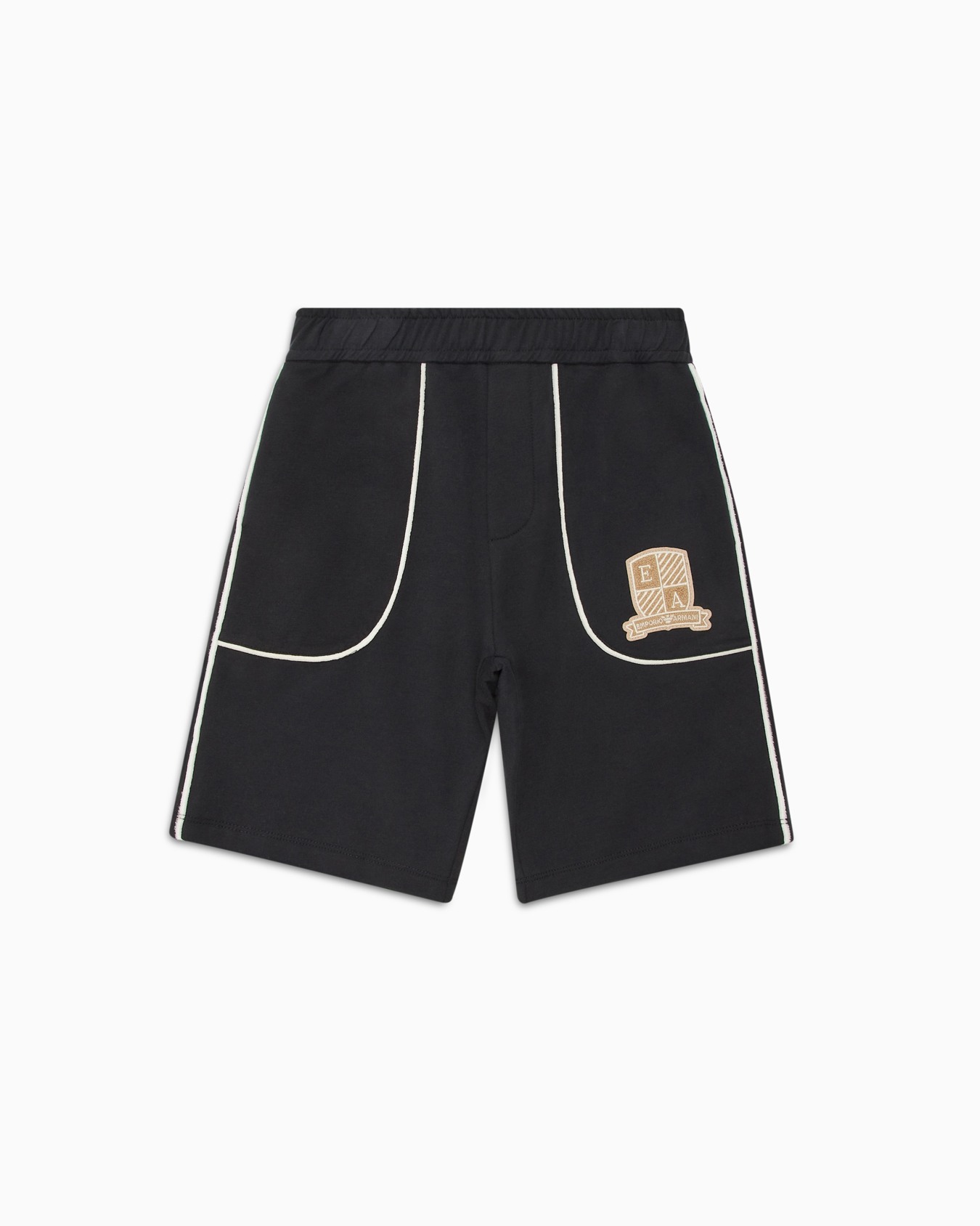 Bermuda à coupe ample en jersey avec écusson blason logo Diapositive 0