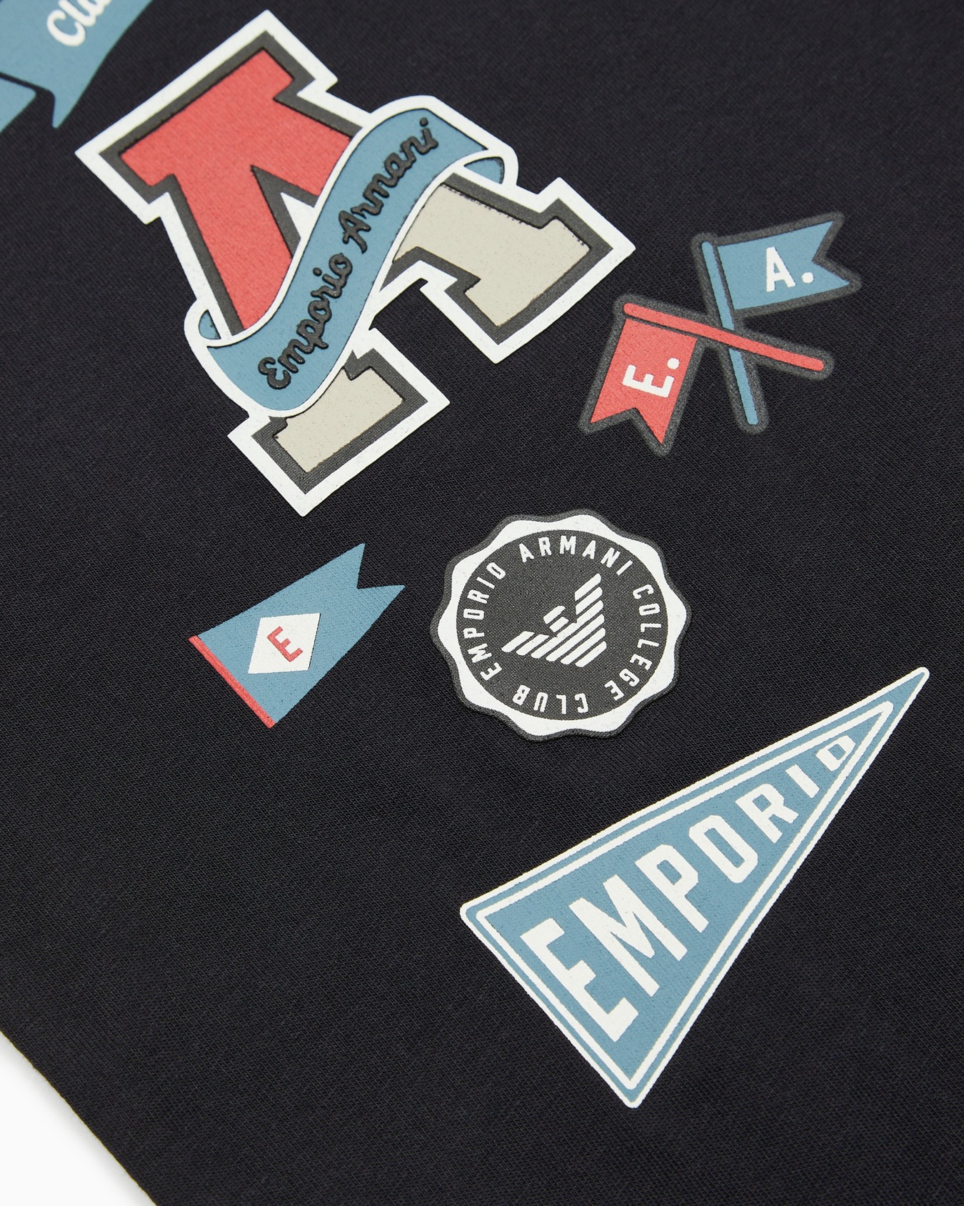 Jersey de corte ancho en punto con logotipo estilo universitario estampado ASV Diapositiva 1