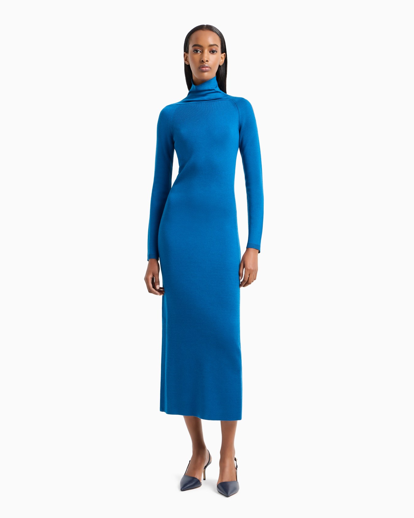 Midikleid aus Viskose und Wolle Folie 1