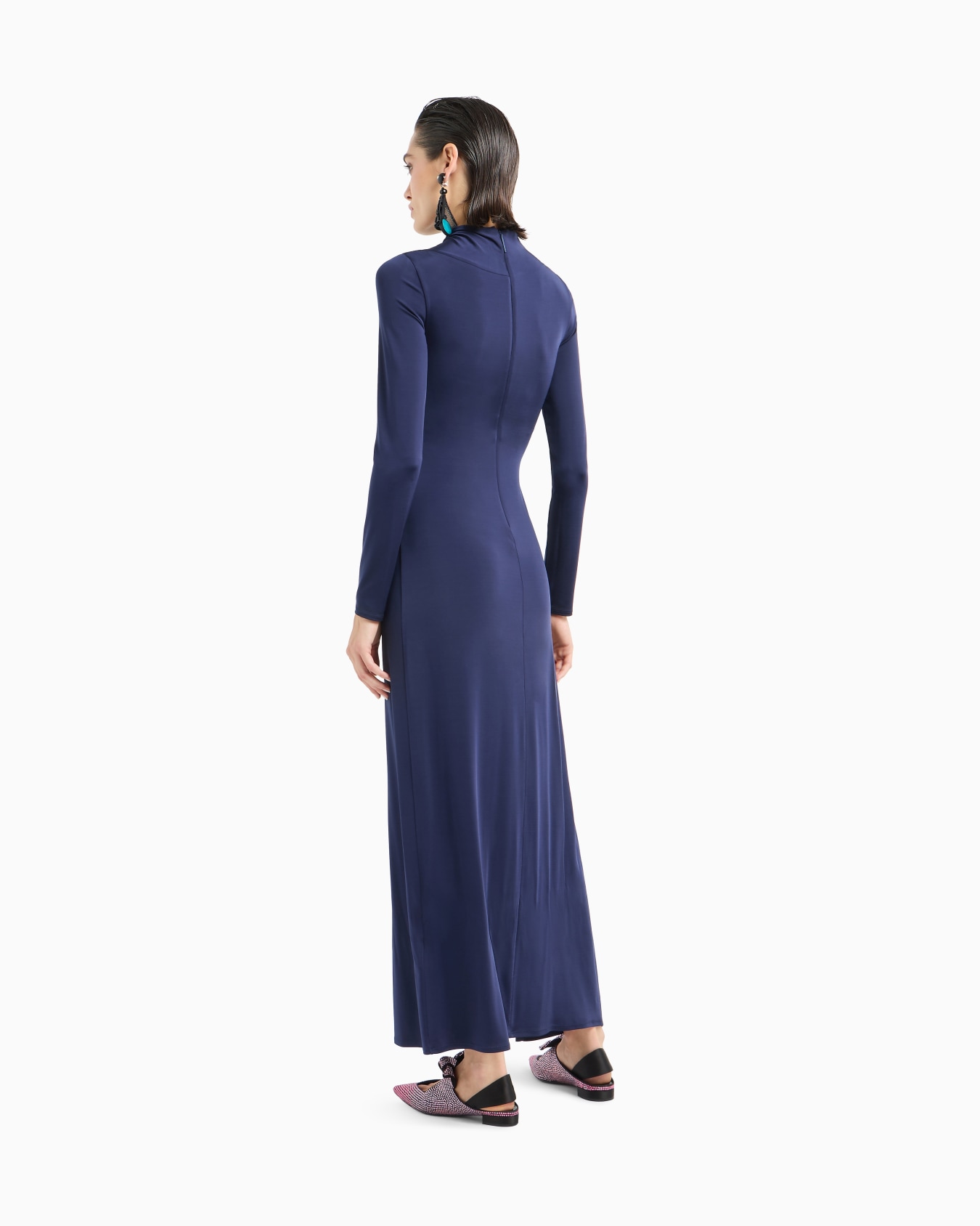 Robe longue en jersey de viscose stretch avec strass ASV Diapositive 2