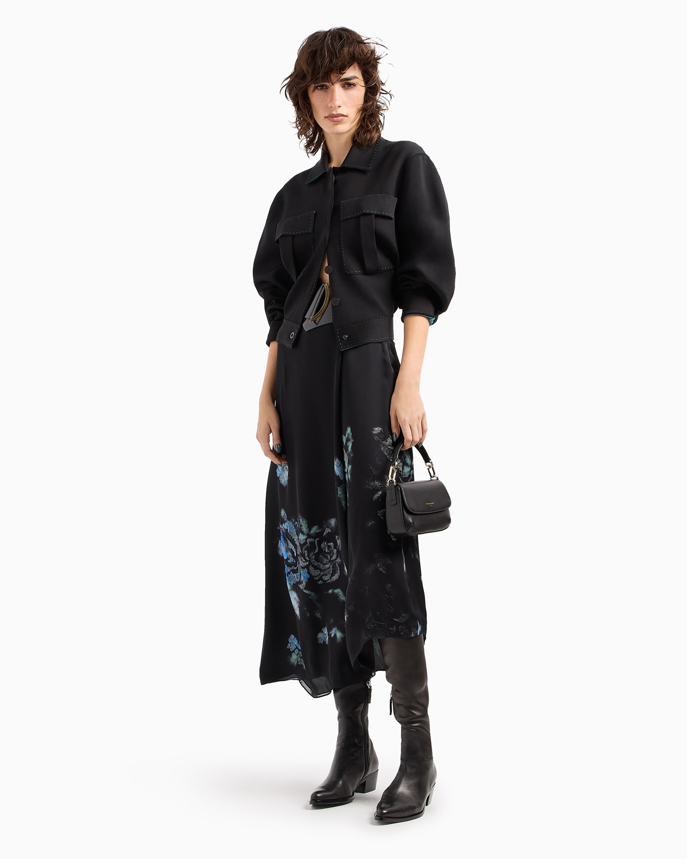 Blouson en mélange de soie et de viscose Diapositive 4