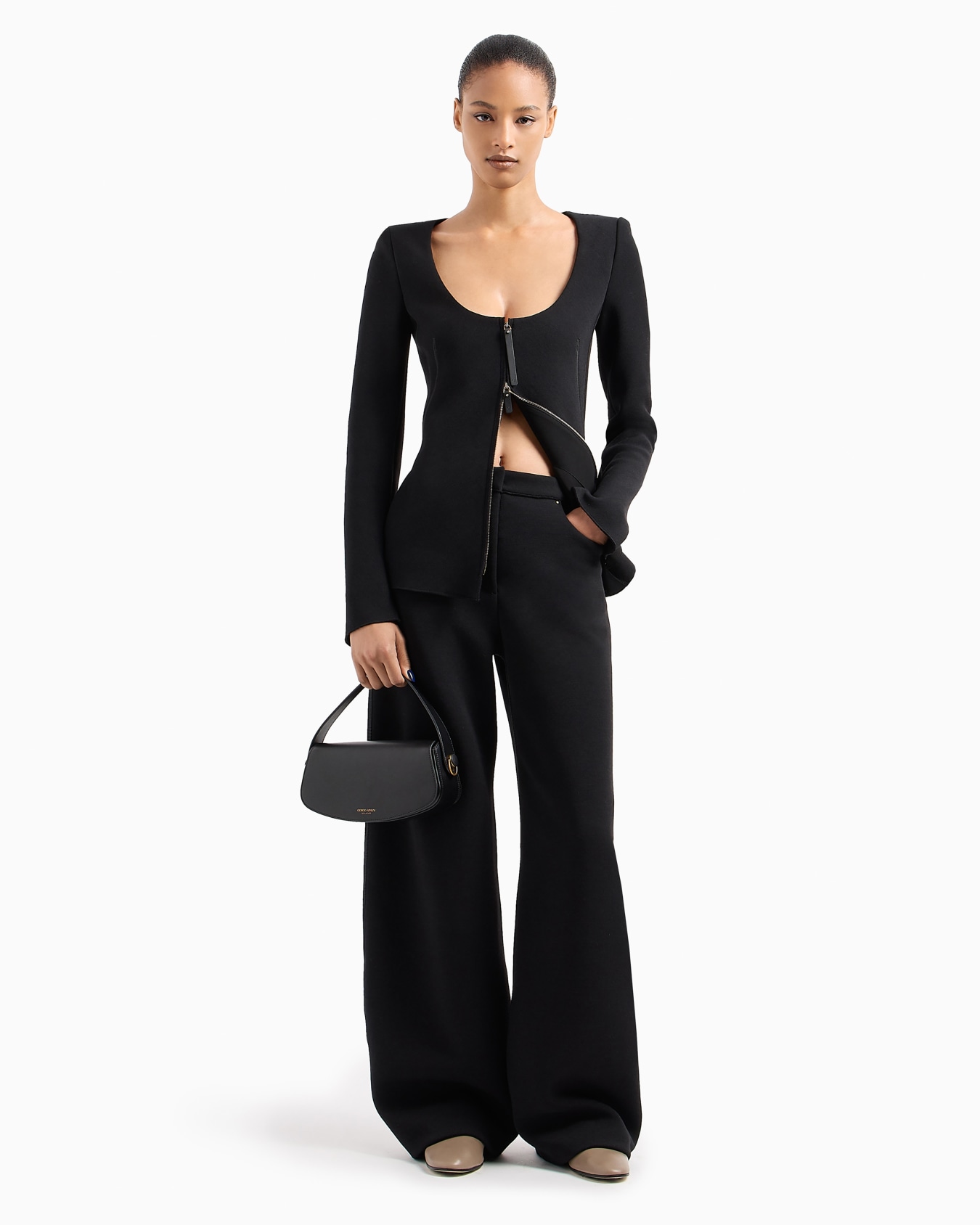 ASV single-breasted jacket in virgin wool-blend double jersey Slide 4