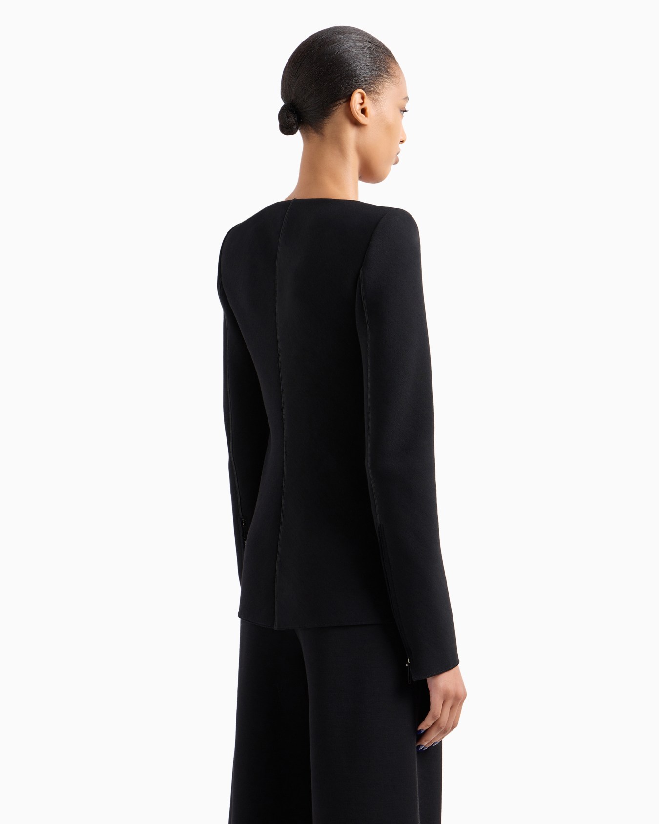 ASV single-breasted jacket in virgin wool-blend double jersey Slide 3