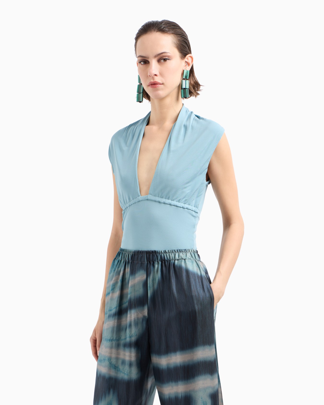 ASV crêpe viscose jersey short-sleeved top Slide 1