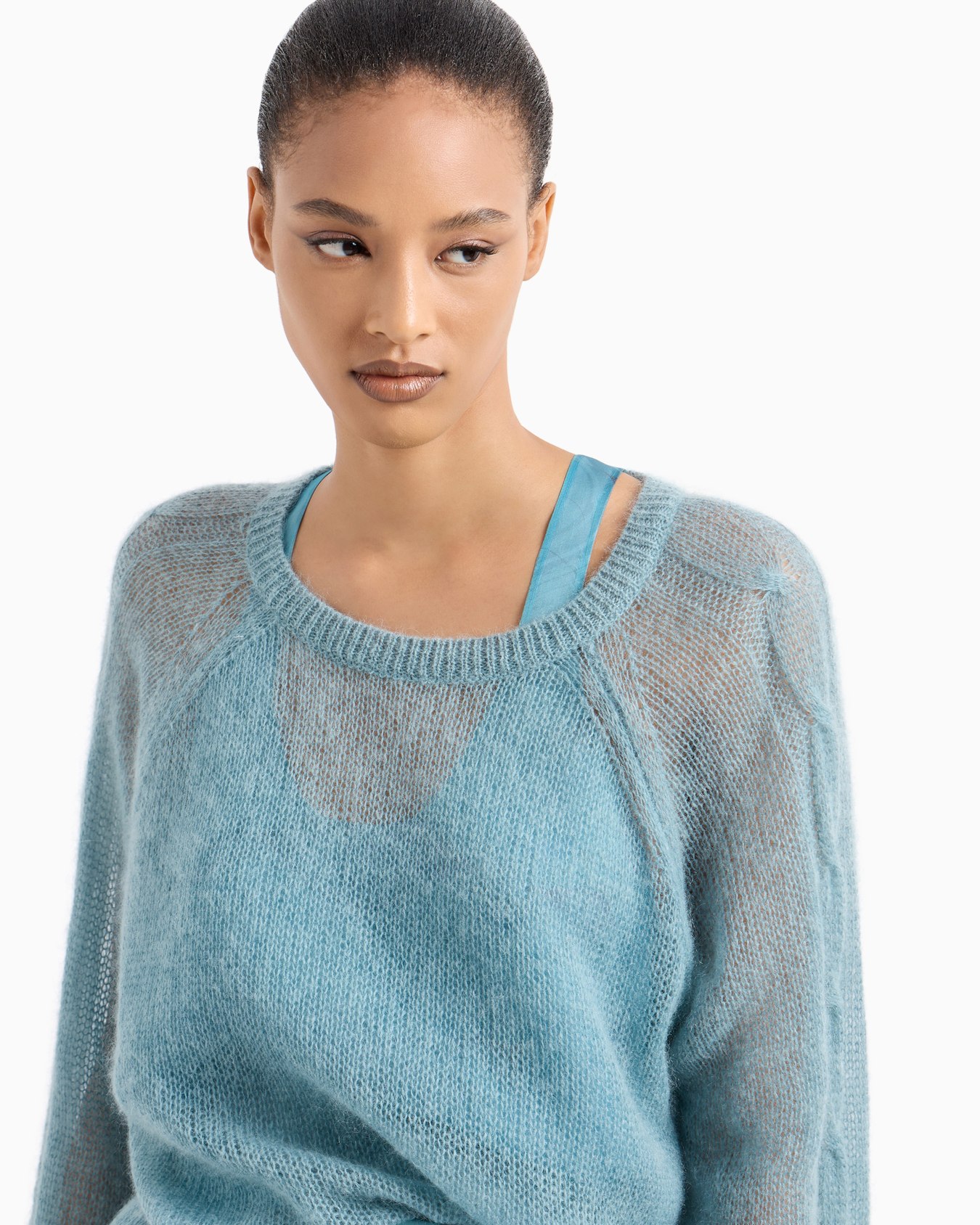 Mohair wool blend crew-neck jumper Slide 5