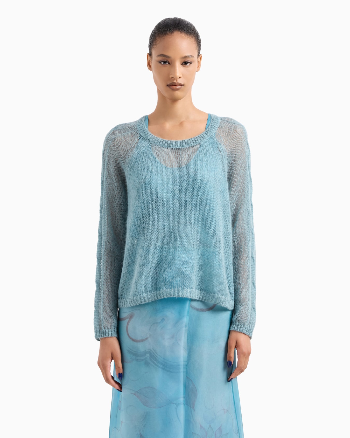 Mohair wool blend crew-neck jumper Slide 2