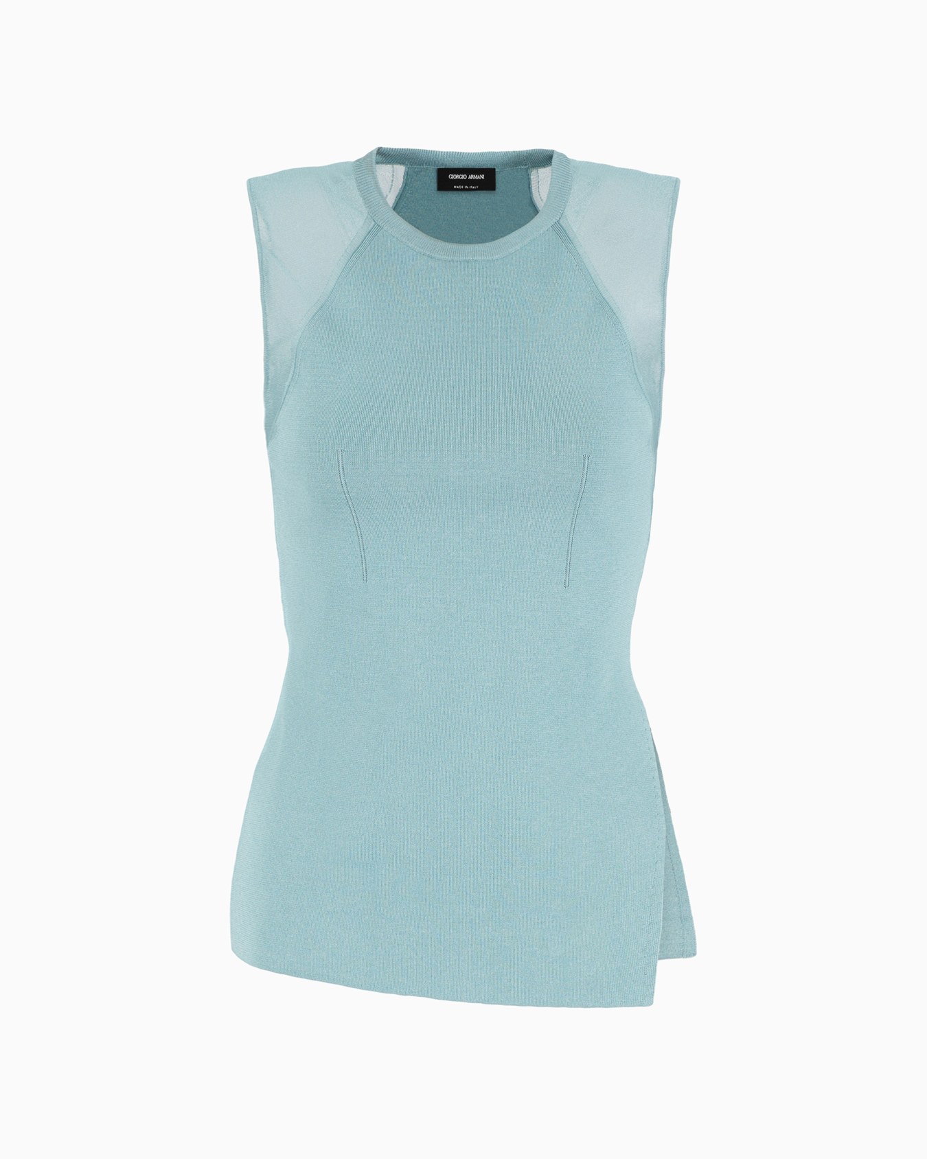 Stretch viscose-blend knit top Slide 0
