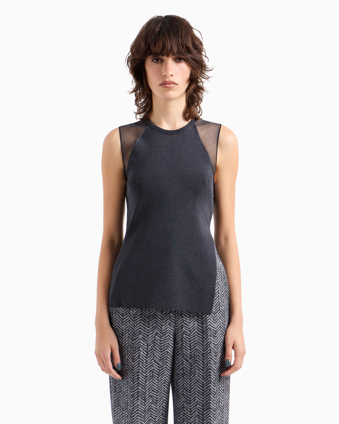 Top en maille de mélange viscose stretch Diapositive 2