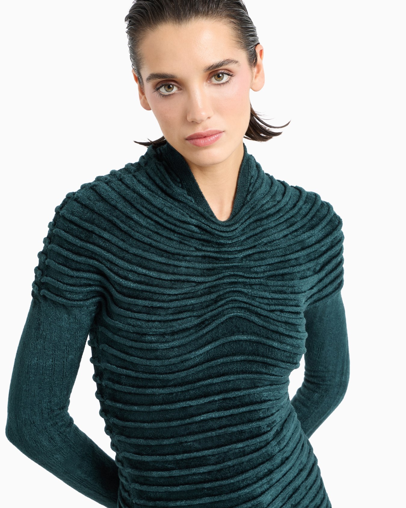 Pullover mit langen Ärmeln aus Chenille Folie 4