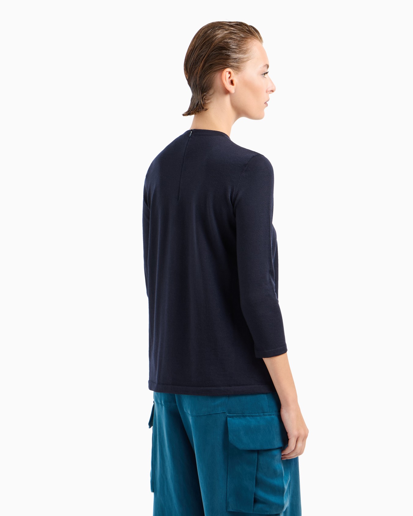 Virgin-wool, crew-neck jumper Slide 2