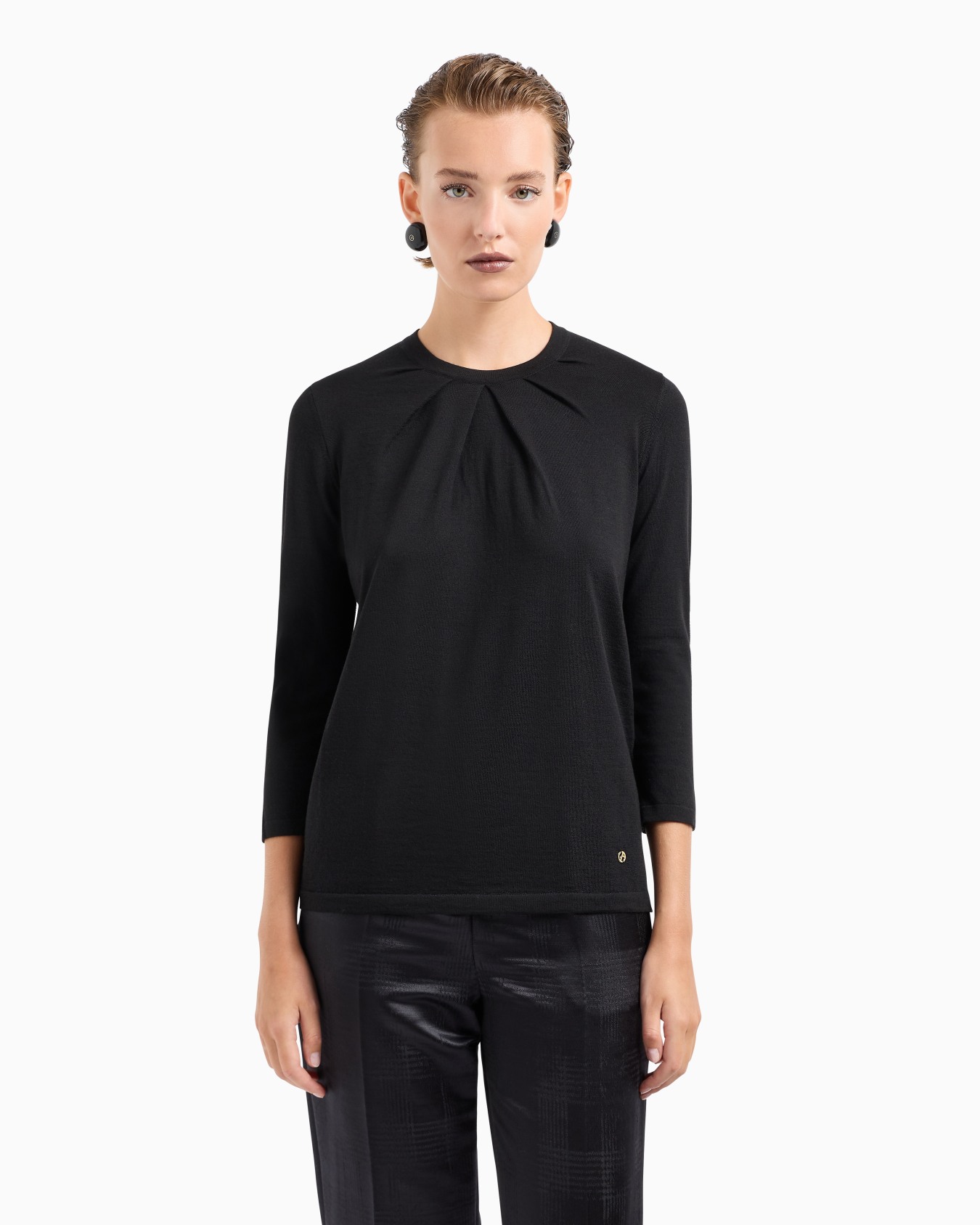 Pull ras-du-cou en laine vierge Diapositive 1