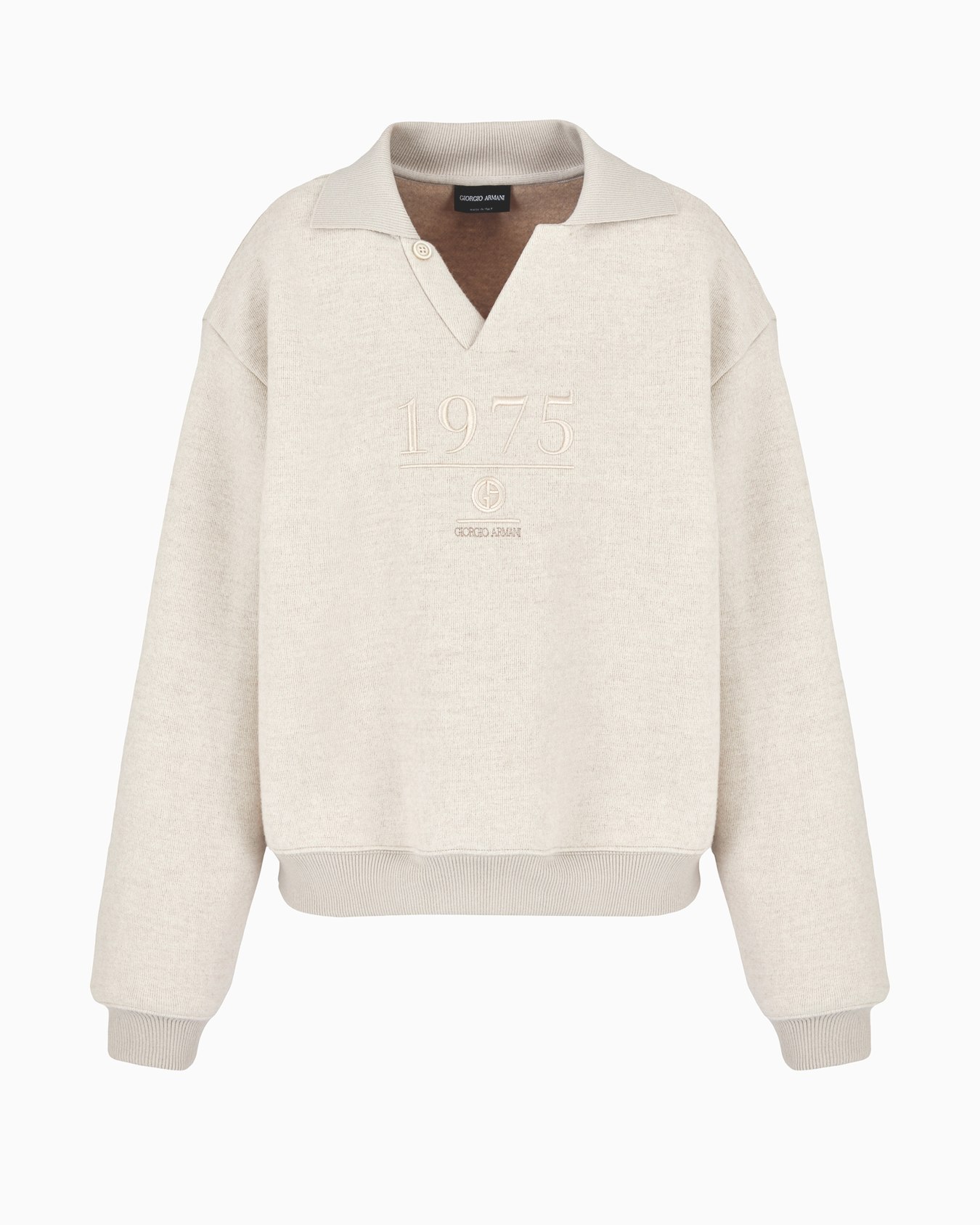 Cashmere and wool blend double-jersey sweatshirt Slide 0