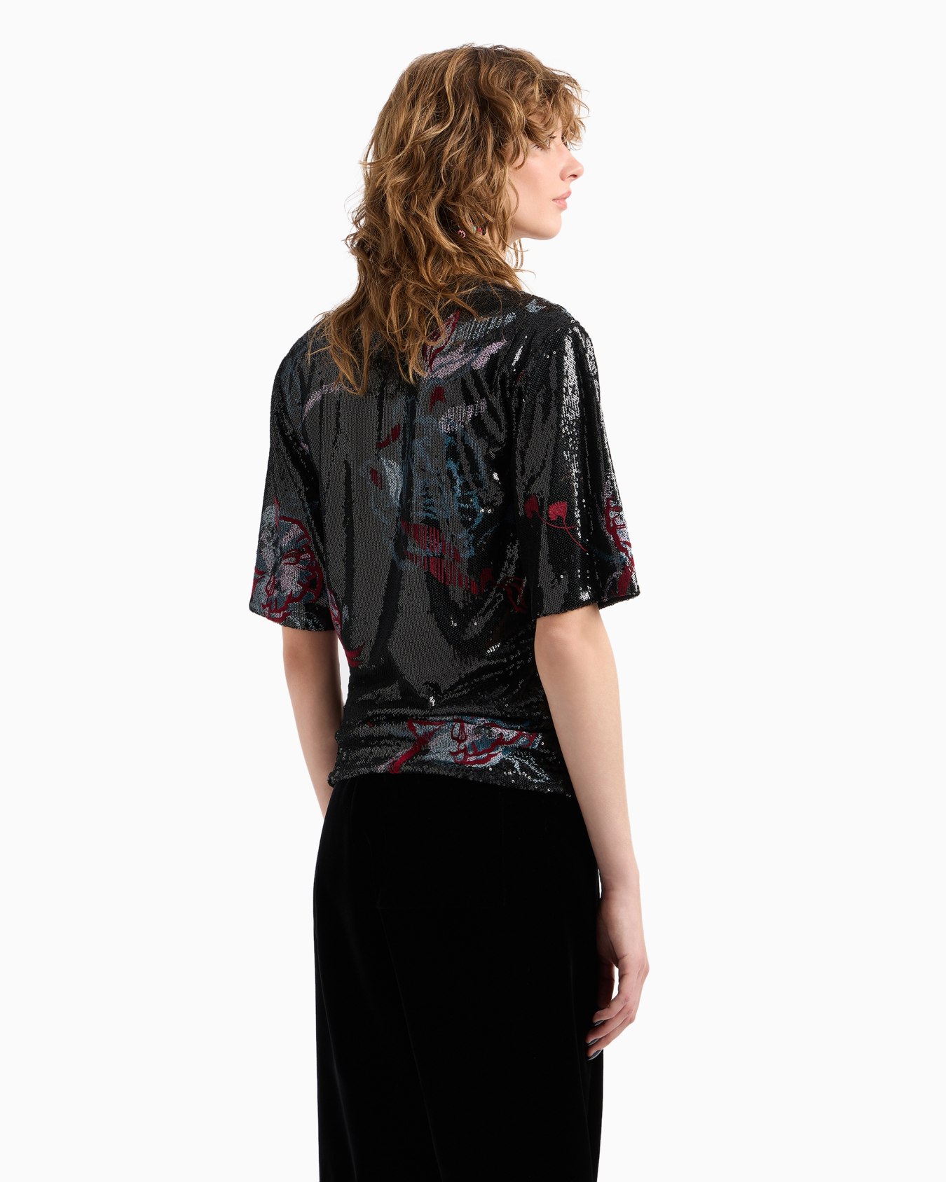 Bluse mit besticktem V-Ausschnitt Folie 3