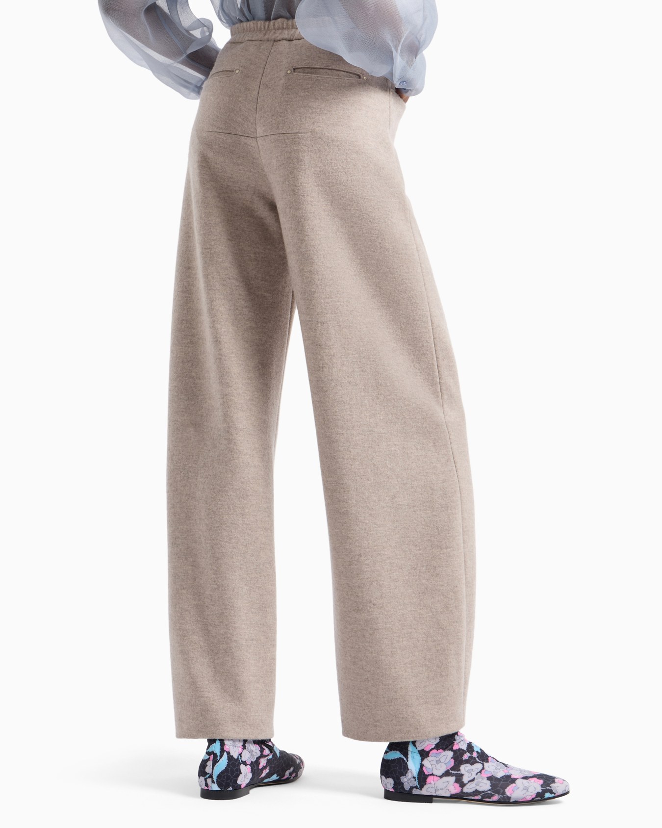 Wide trousers in double cashmere cloth Slide 3