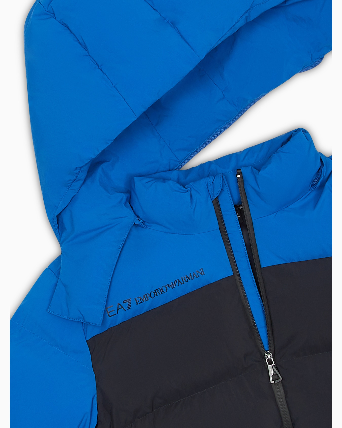 Colour Block Boy hooded padded jacket Slide 1