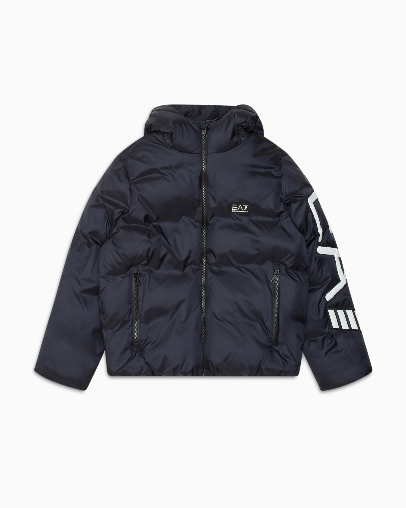 Wattierte Jacke mit Kapuze Polar Logo Boy Folie 0