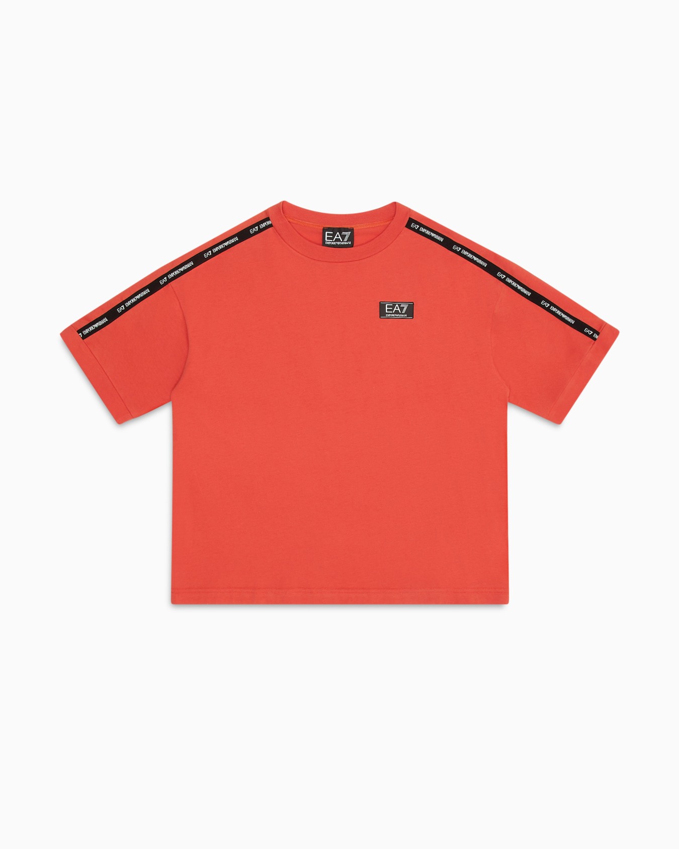 T-shirt ras-du-cou Logo Series Boy en coton Diapositive 0