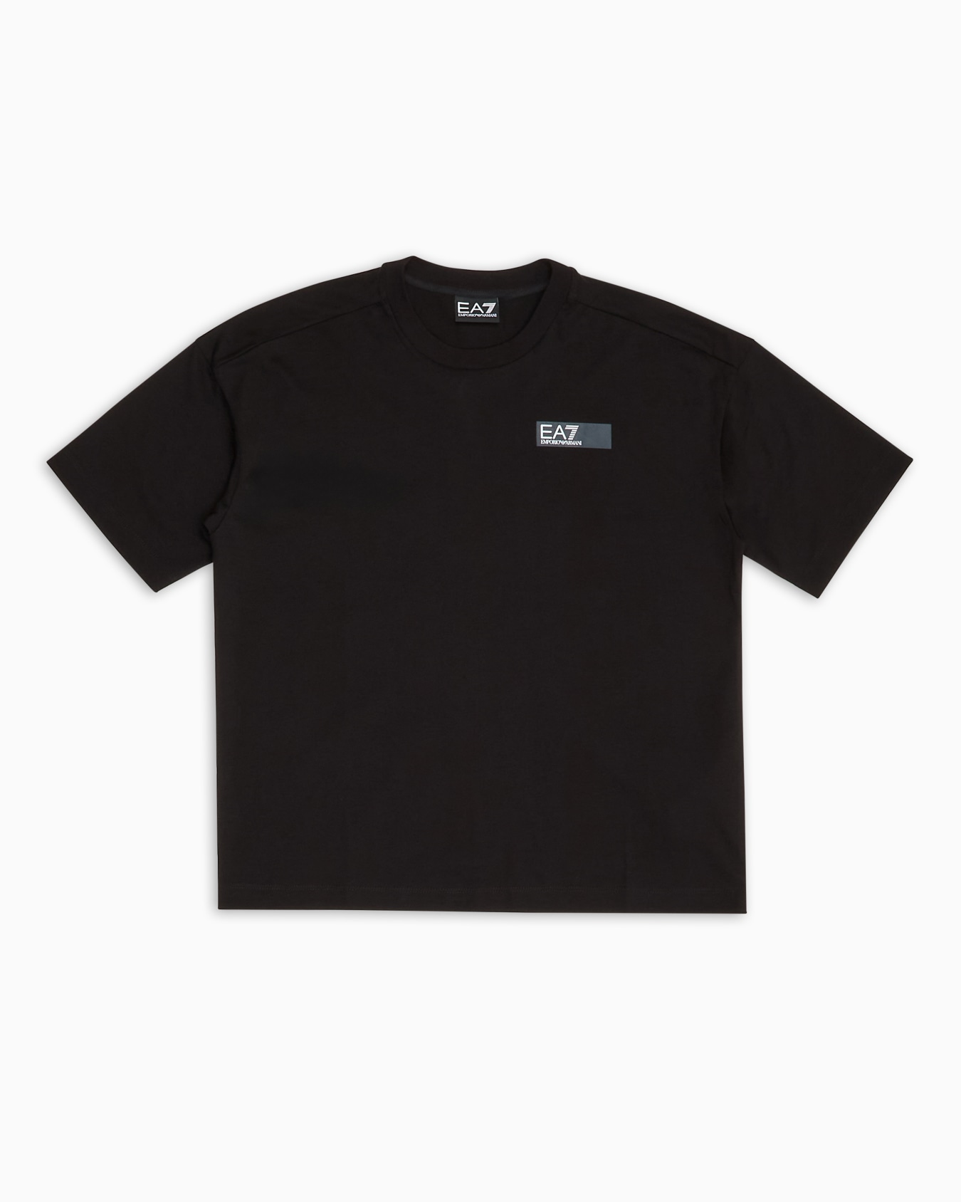 Camiseta de cuello redondo Logo Series Boy de algodón Diapositiva 0