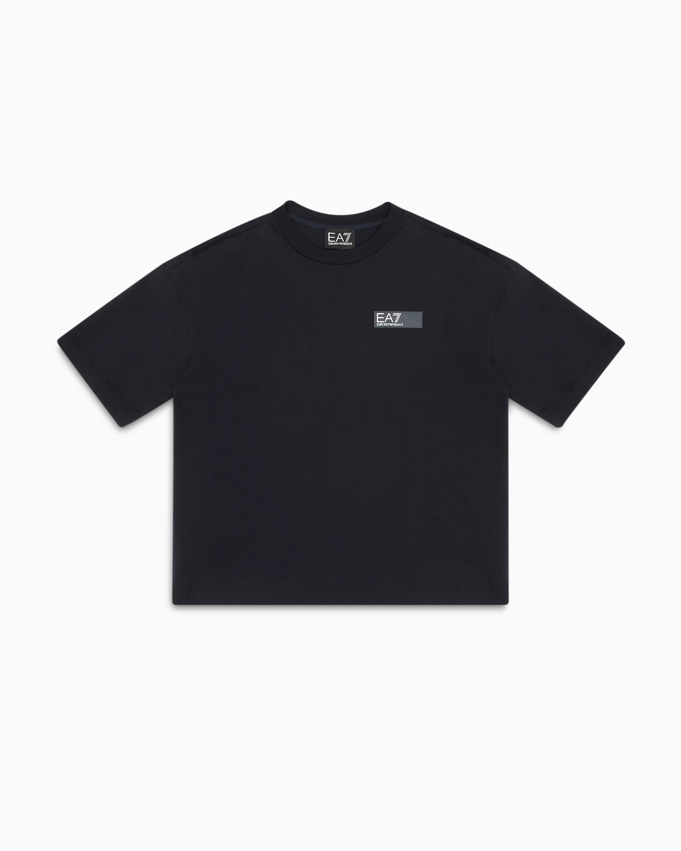 Logo Series Boy cotton crew-neck T-shirt Slide 0