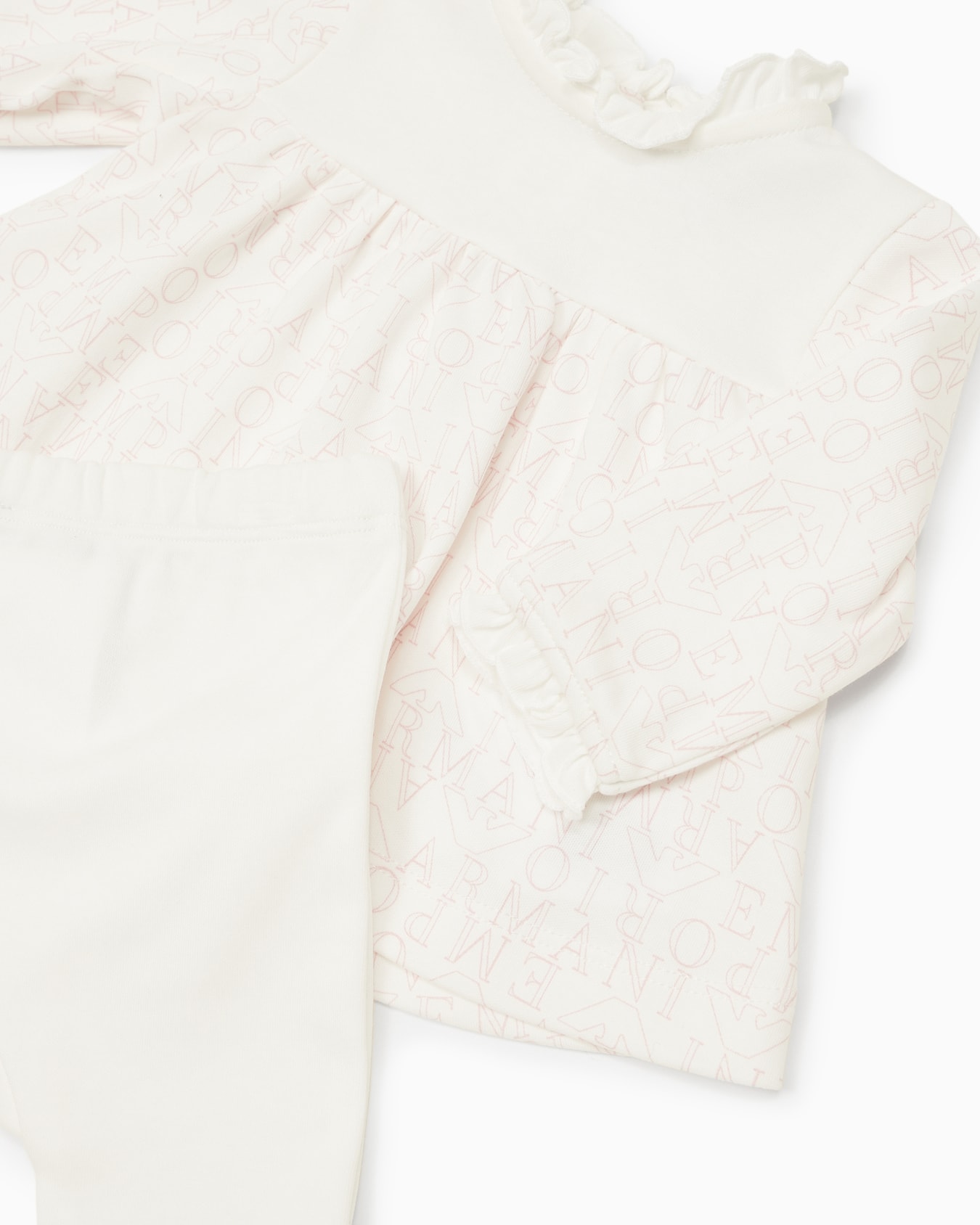 Coffret-cadeau pull et legging en jersey interlock inscription all over Diapositive 1