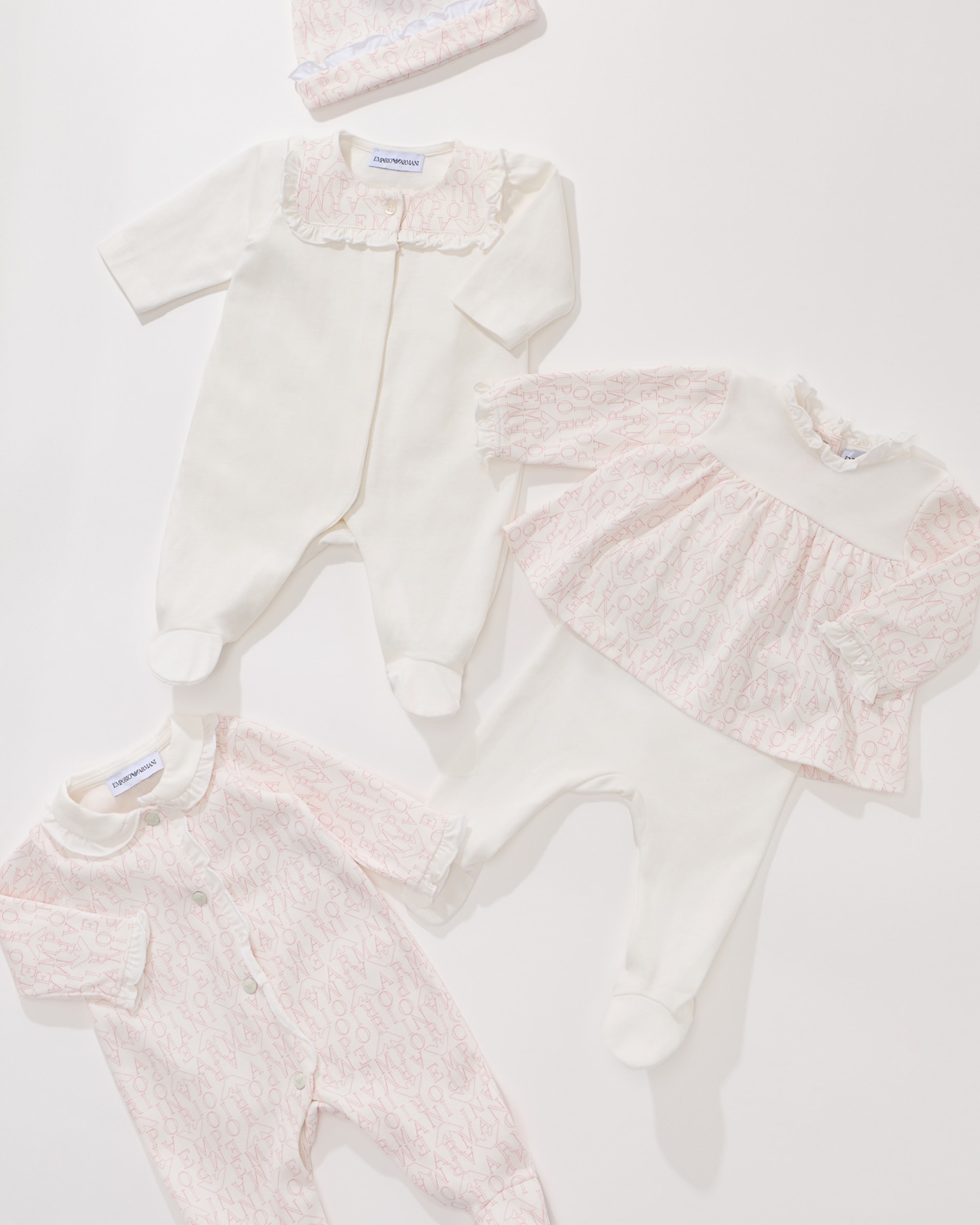Jersey interlock all-over lettering jumper and footed trousers gift set Slide 3