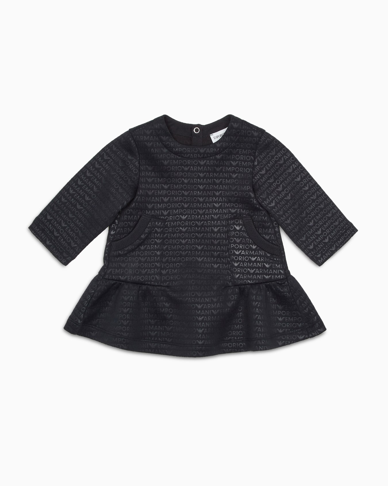 Jersey dress with all-over logo lettering Slide 0