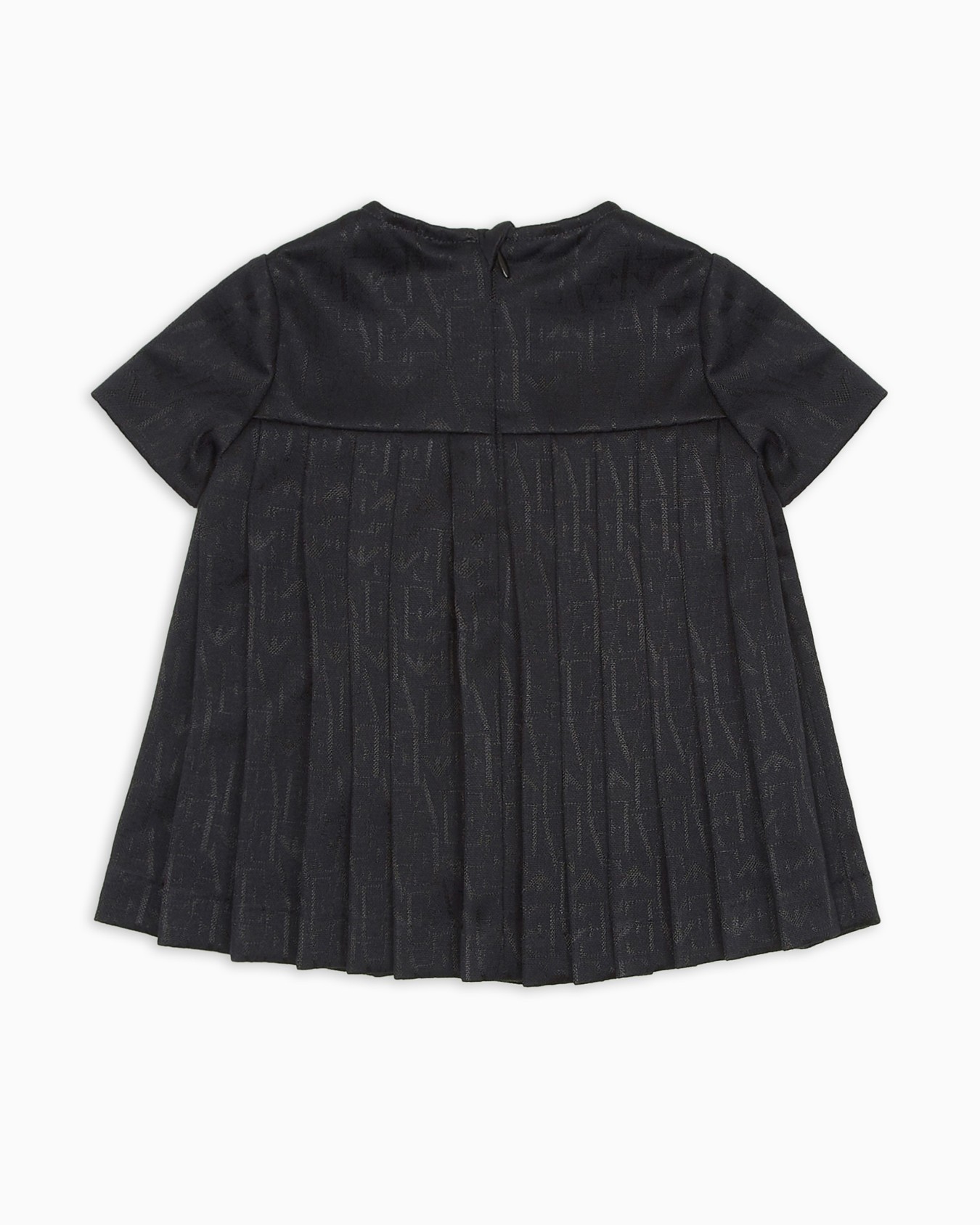 Robe avec inscription logo jacquard et bas plissé Diapositive 2