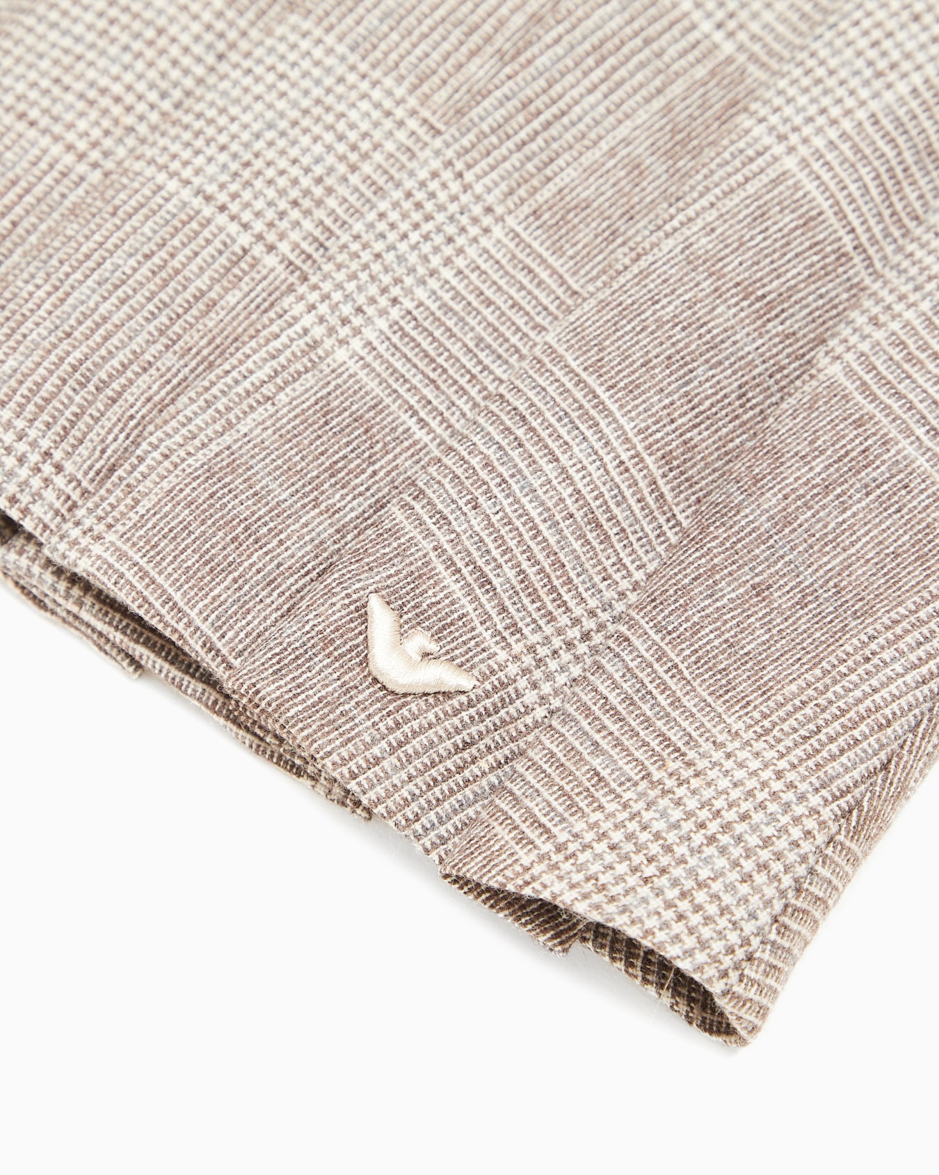 Sleeveless dress with pleated hem, in a check-patterned wool blend Slide 1