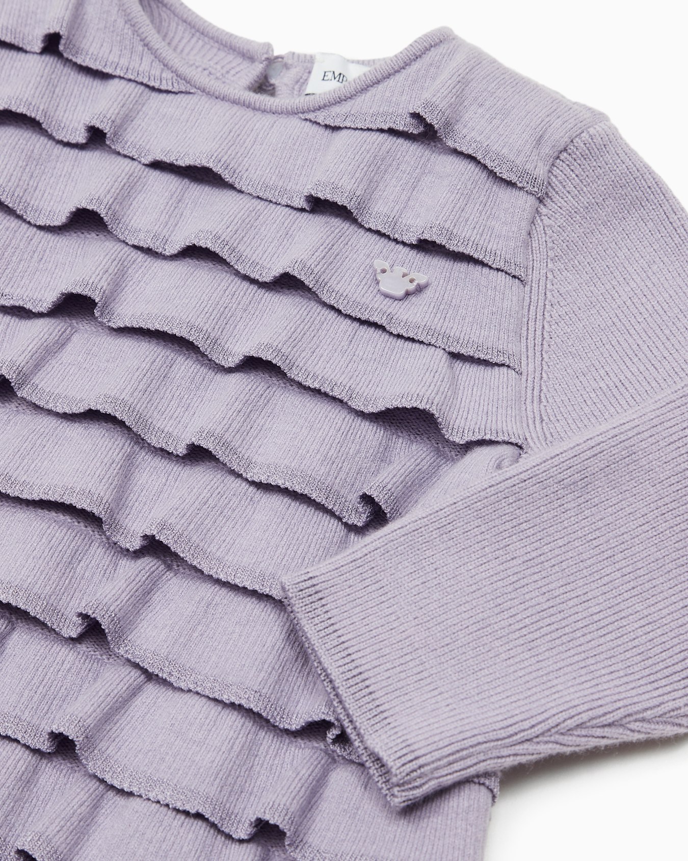 Strickkleid mit Volants und Rüschen Folie 1