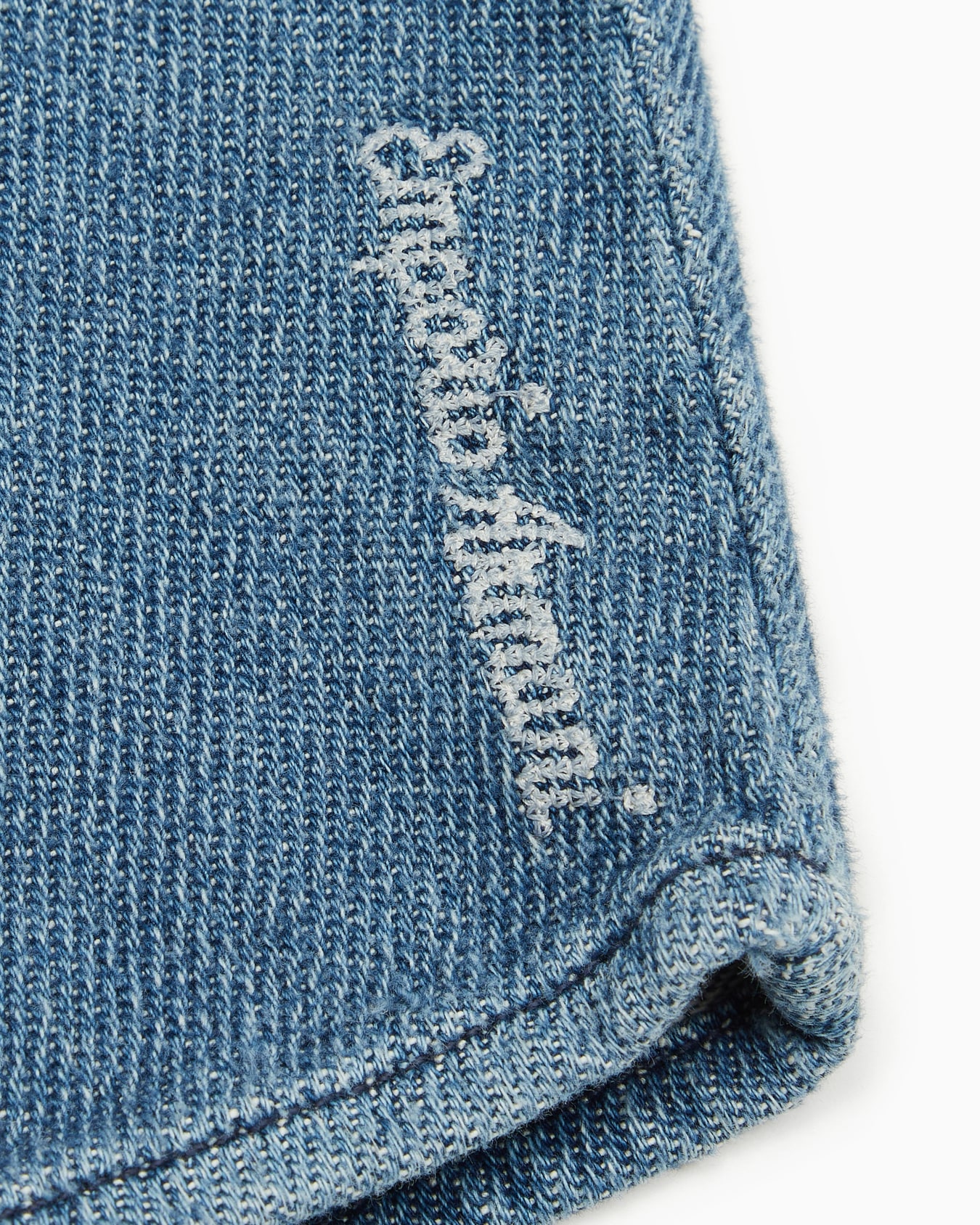 Stretch-denim jeans with logo embroidery Slide 1