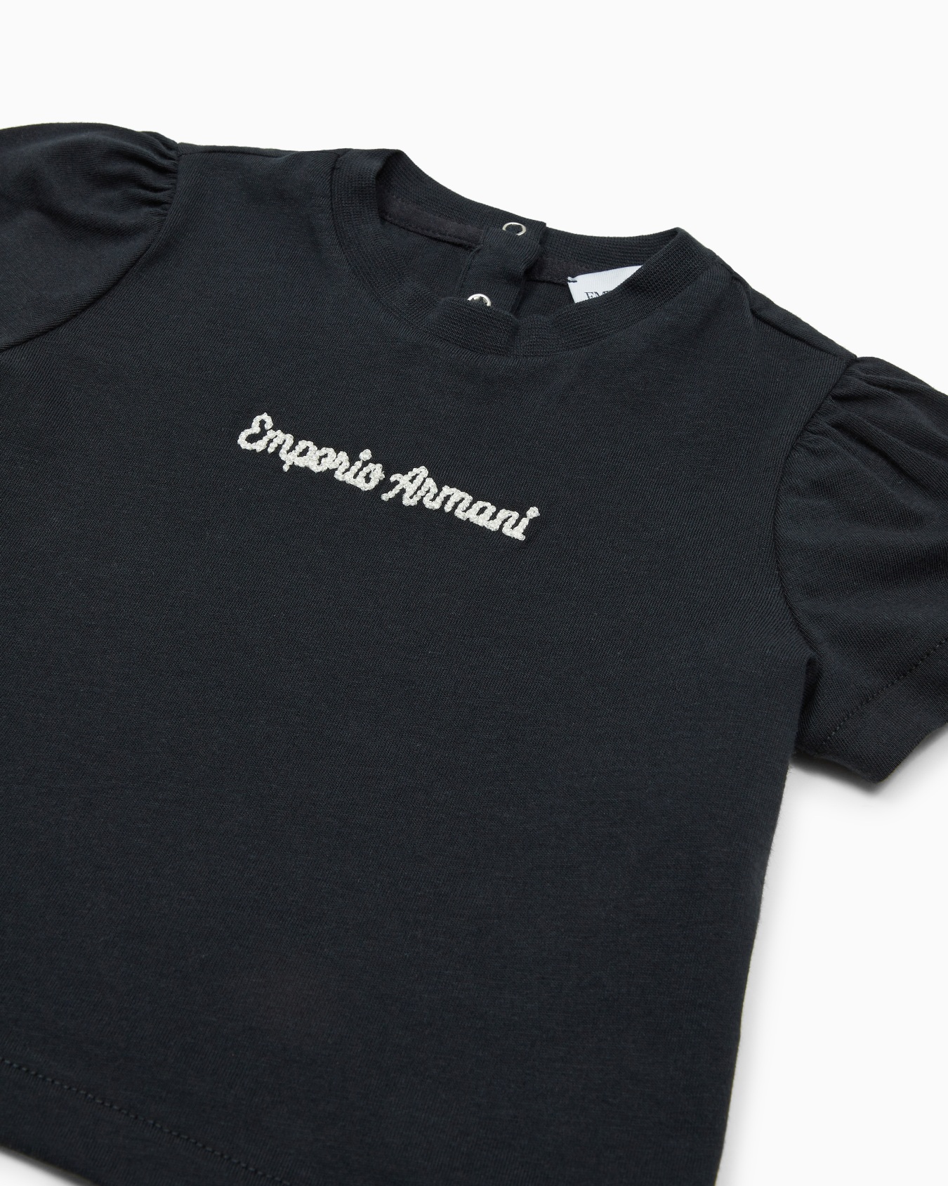T-shirt en jersey avec manches bouffantes et logo brodé ASV Diapositive 1