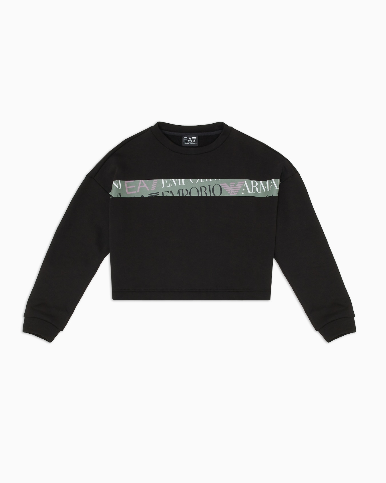 Sudadera de cuello redondo Logo Series Girl en mezcla de algodón Diapositiva 0