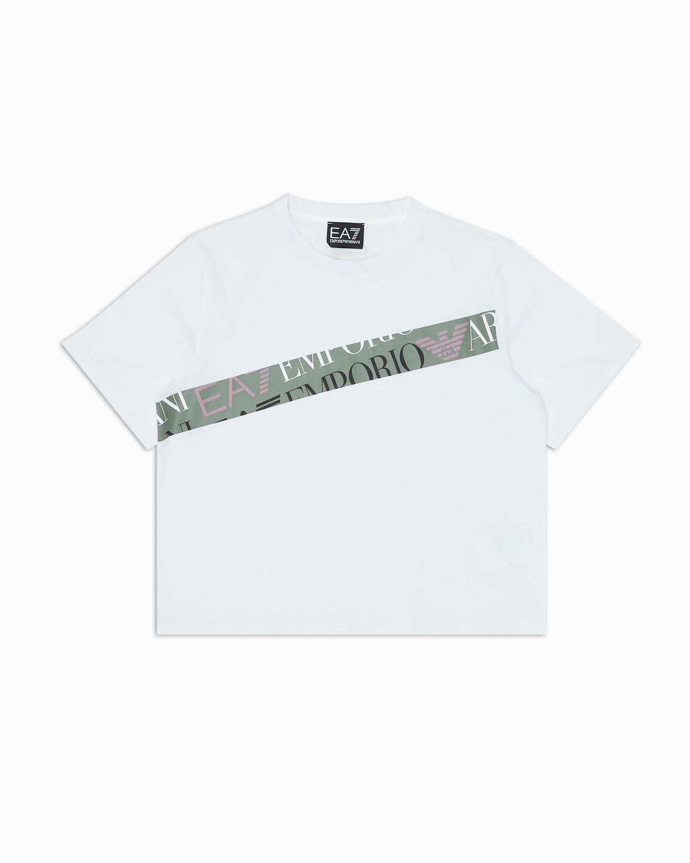 Camiseta de cuello redondo Logo Series Girl en algodón orgánico Diapositiva 0