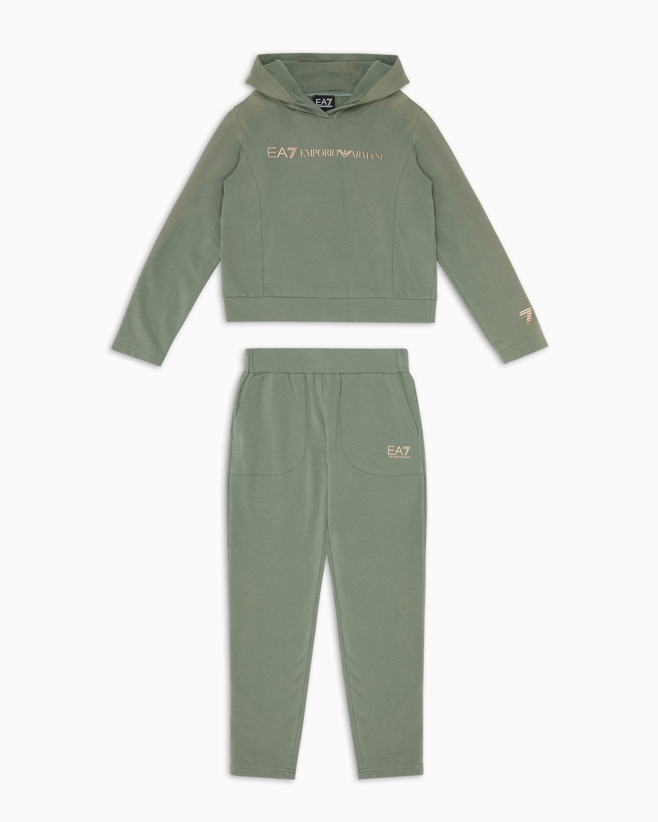 Stretch-cotton Shiny Girl tracksuit Slide 0