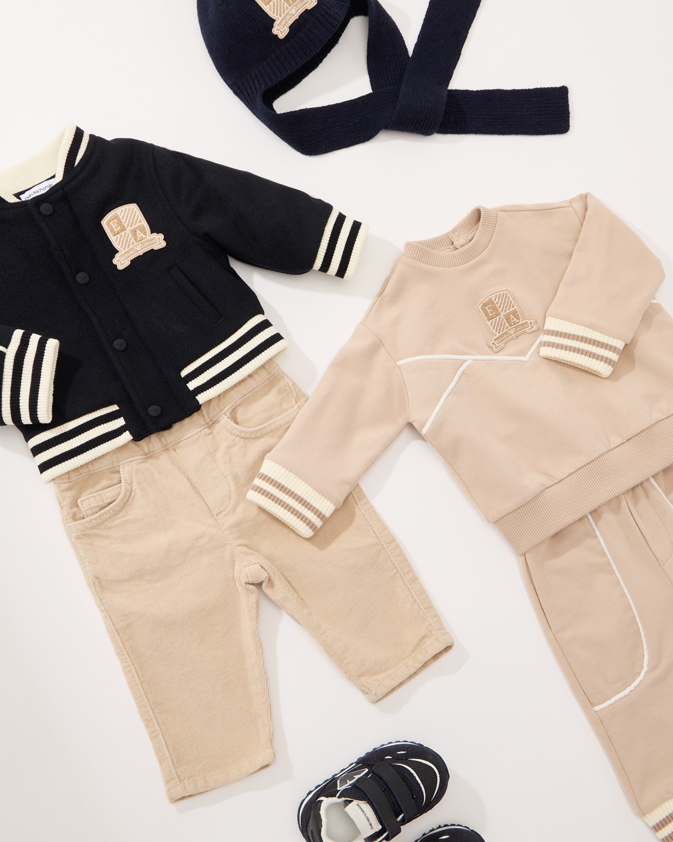 Wool cloth blouson with oversized logo crest patch Slide 3