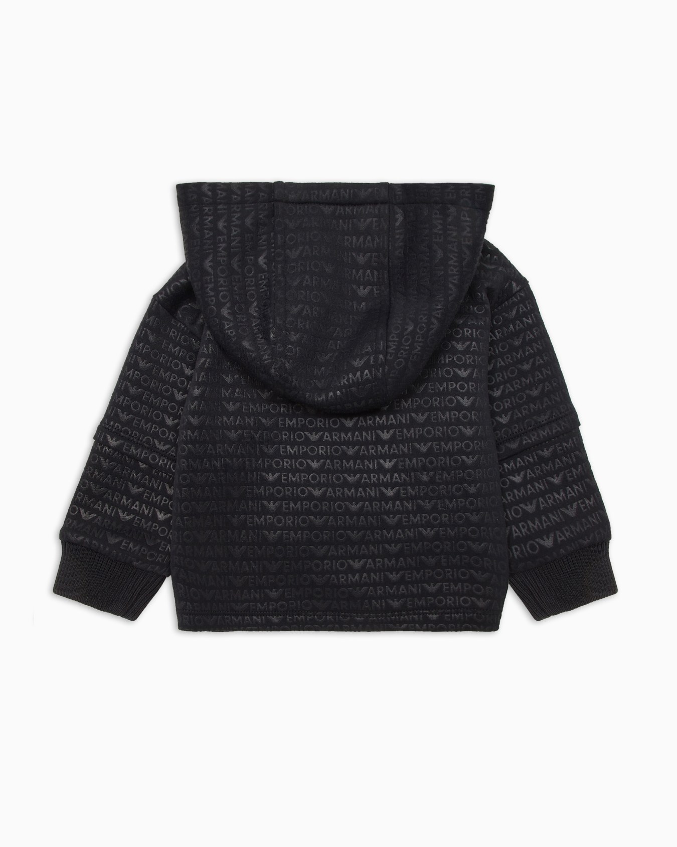 Jersey hooded sweatshirt with all-over logo lettering Slide 2