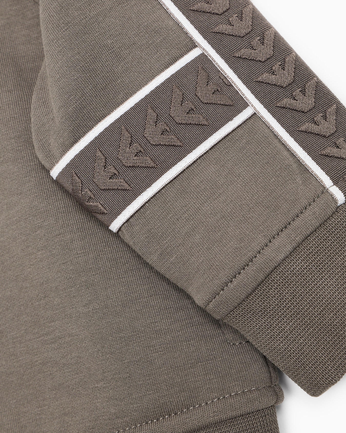 Double-jersey full-zip sweatshirt with logo tape Slide 1