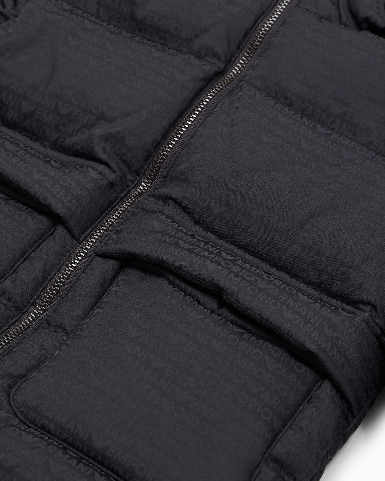 ASV hooded, quilted-nylon puffer jacket with logo lettering and recycled down Slide 1