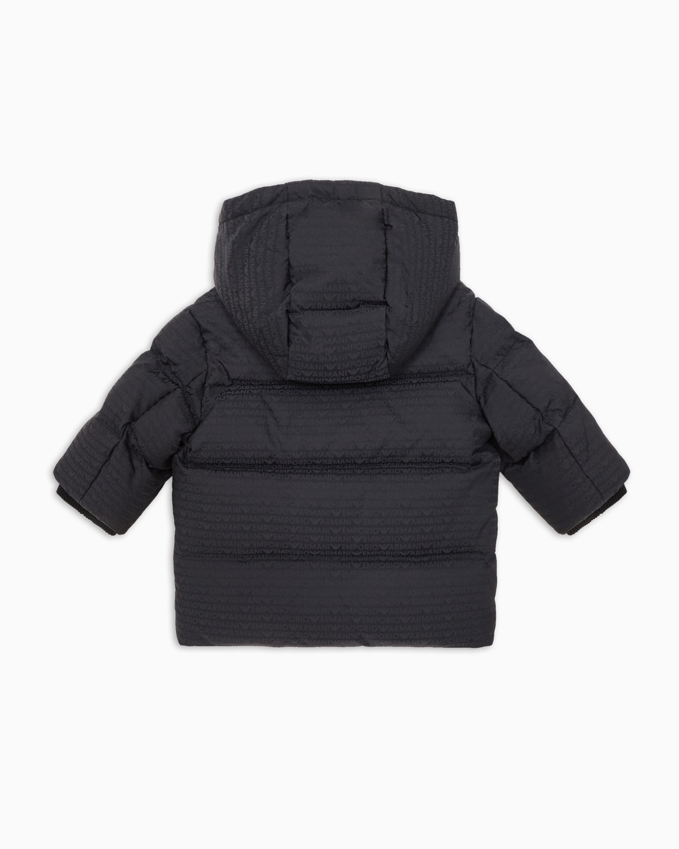 ASV hooded, quilted-nylon puffer jacket with logo lettering and recycled down Slide 2