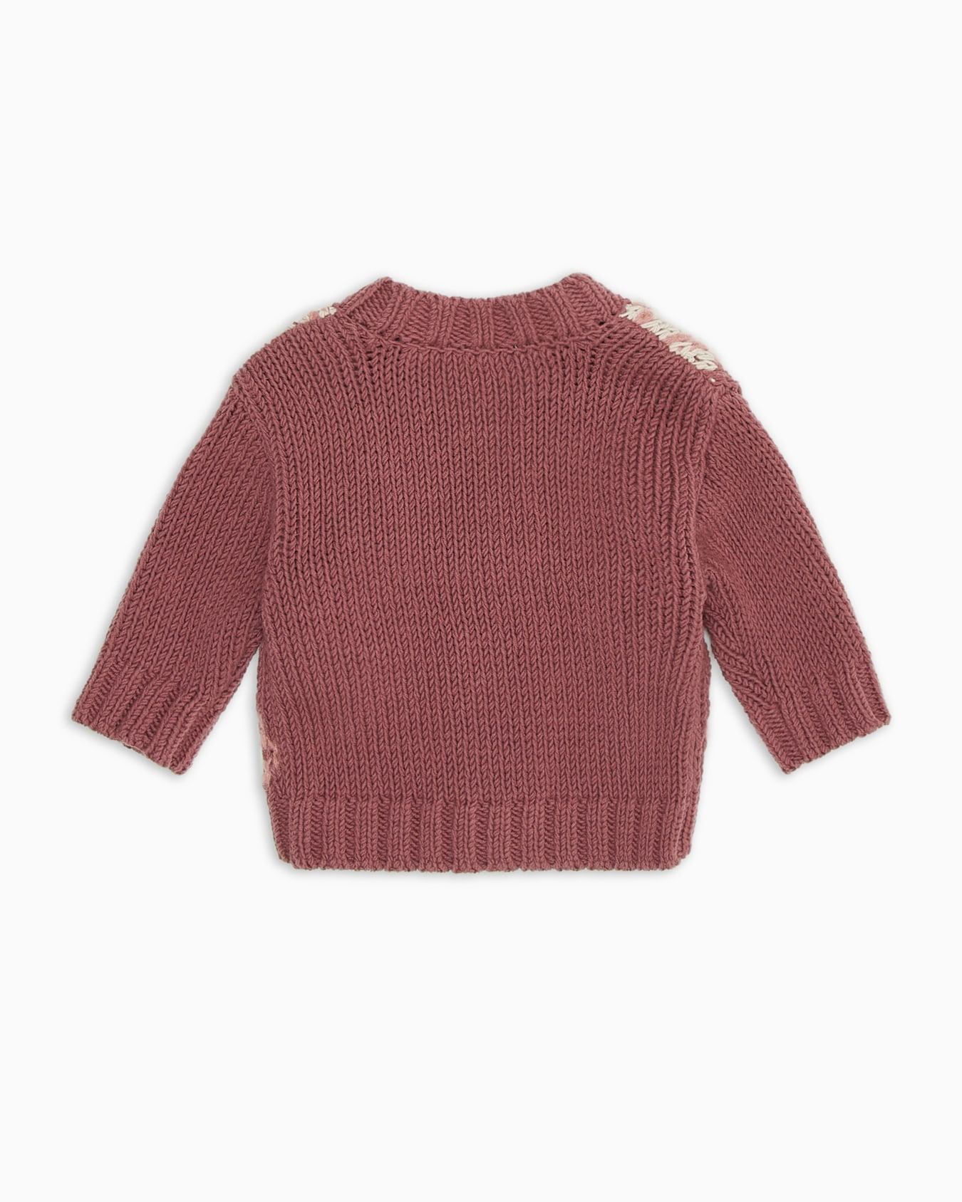 V-neck cardigan with oversized diamond motif Slide 2