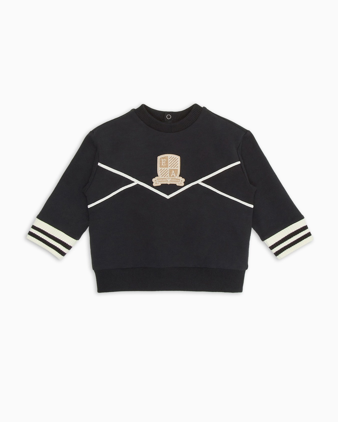 Felpa in jersey con patch stemma logo Slide 0
