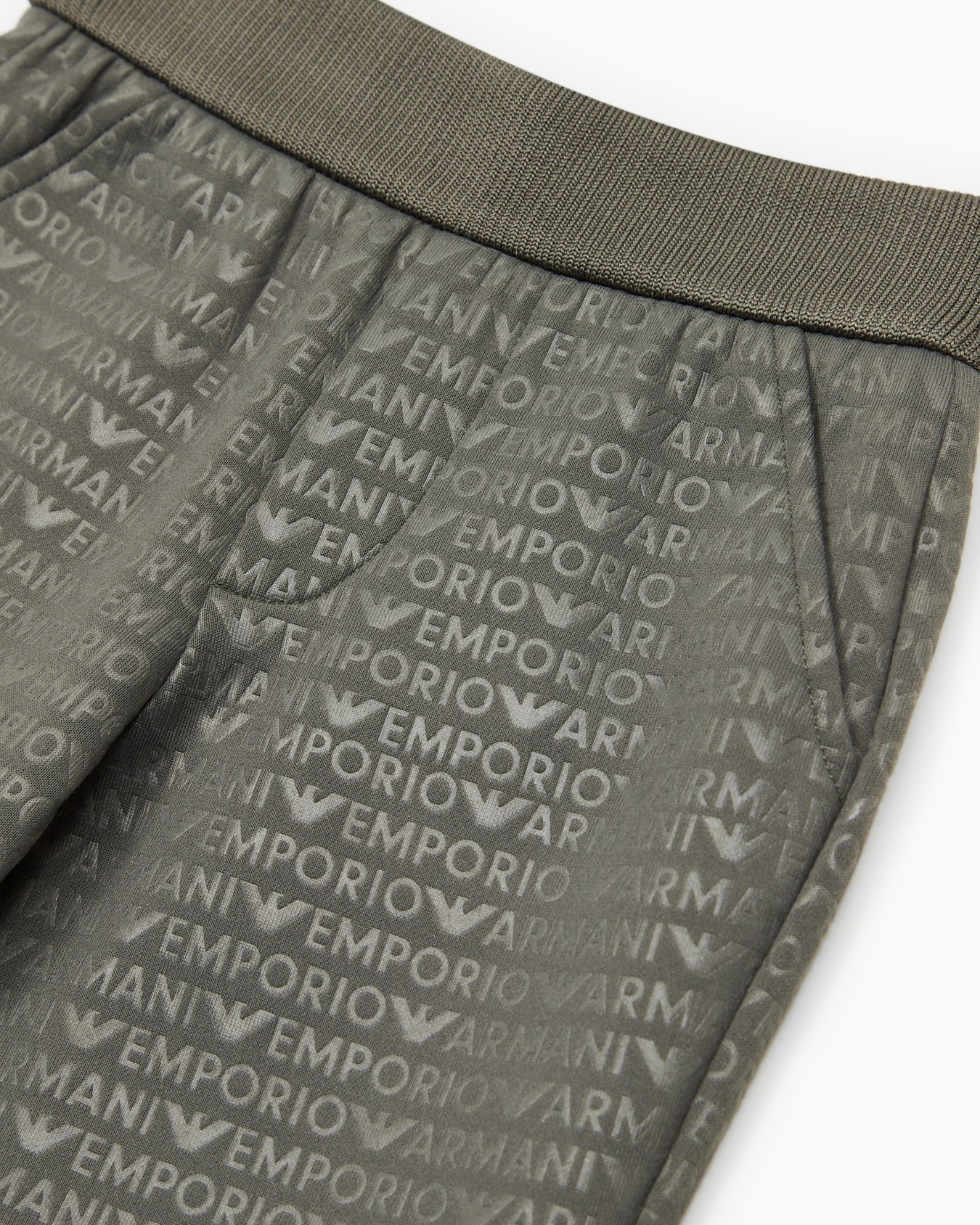 Jersey joggers with all-over logo lettering Slide 1