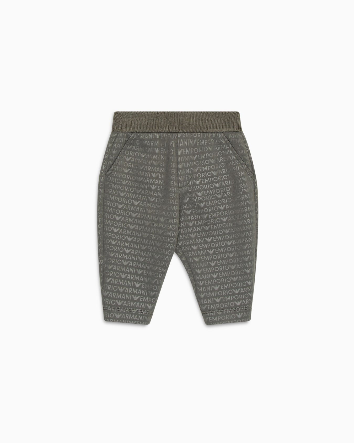 Jersey joggers with all-over logo lettering Slide 0