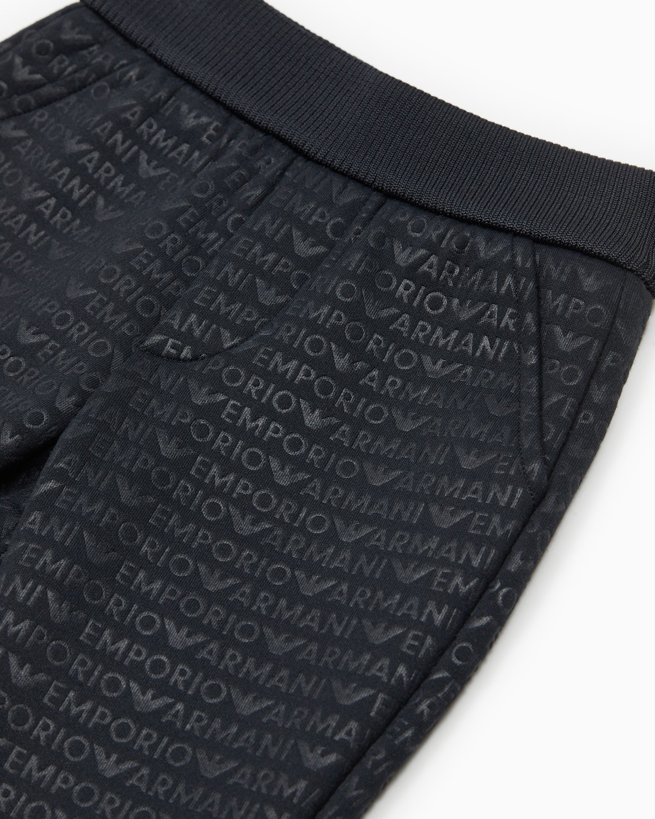 Jersey joggers with all-over logo lettering Slide 1