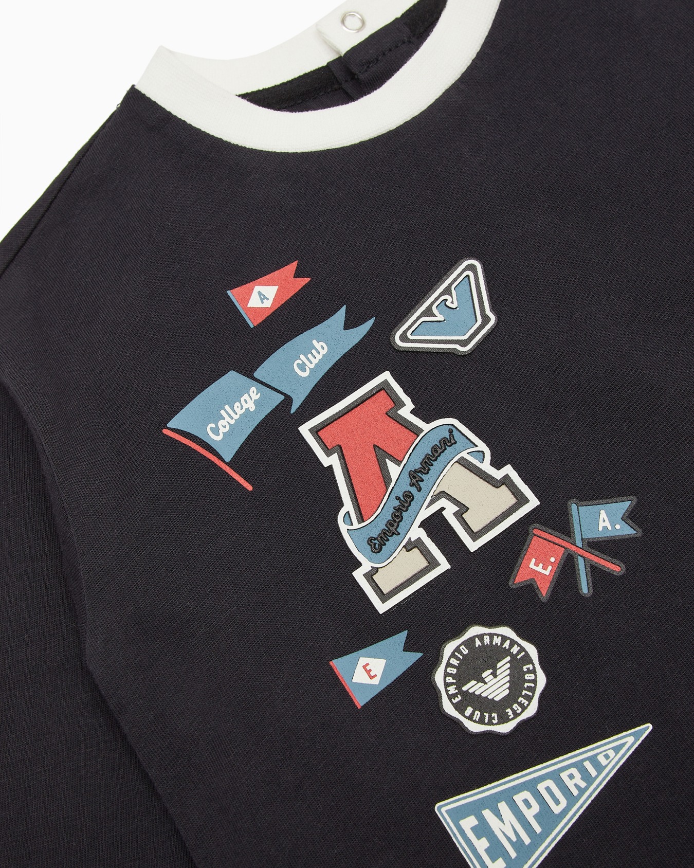 ASV jersey jumper with preppy logo print Slide 1